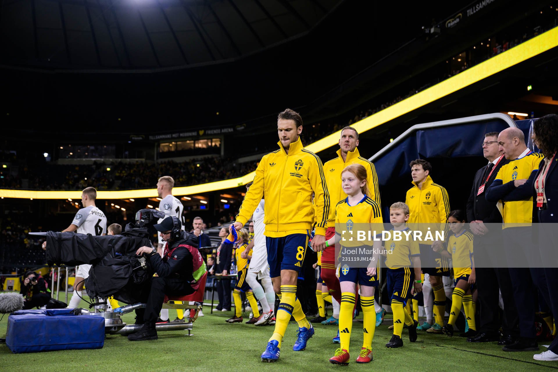Albin Ekdal, goalkeeper Robin Olsen and Victor Nilsson