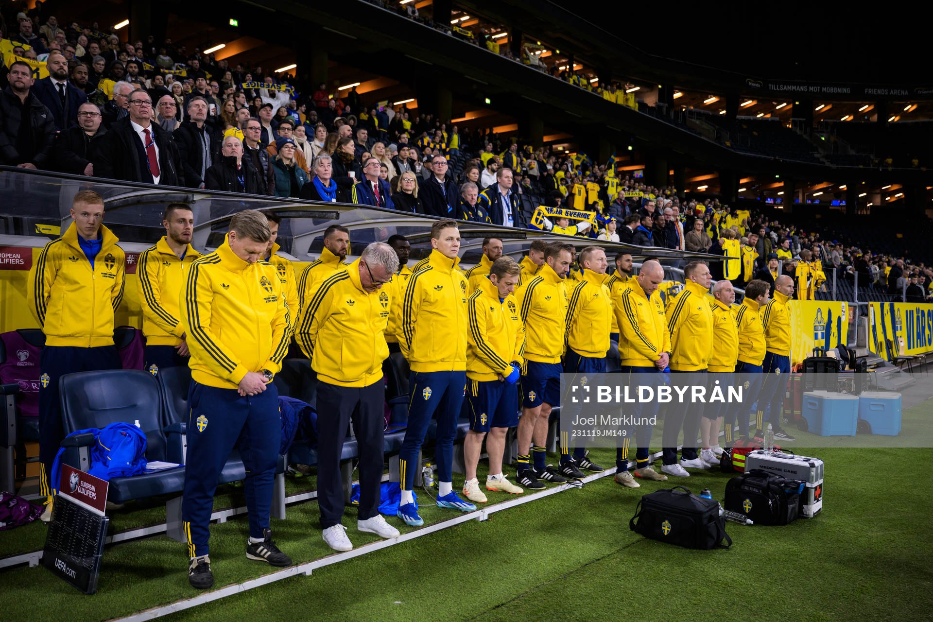 Team staff and players of Sweden