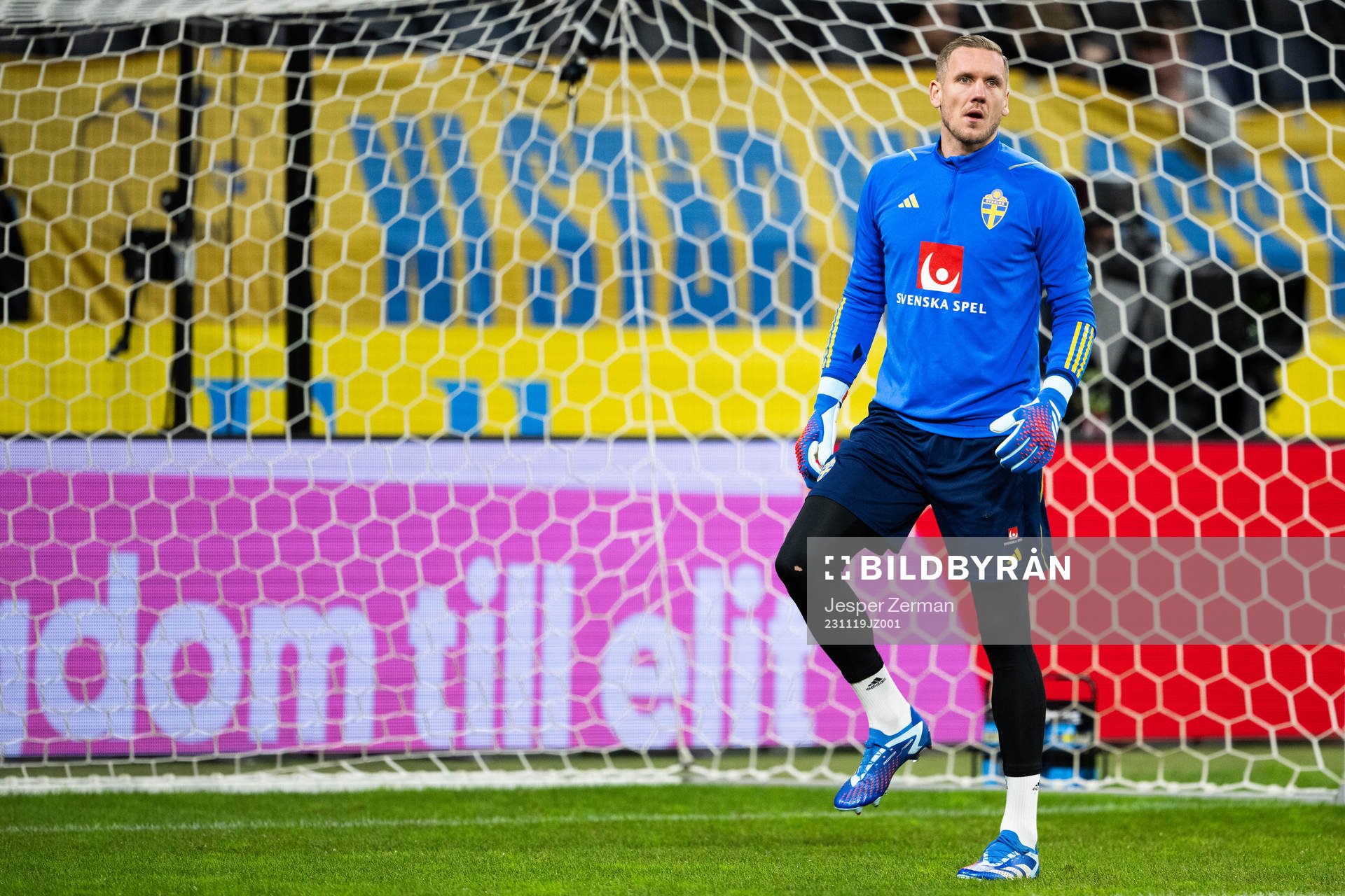 Goalkeeper Robin Olsen of Sweden
