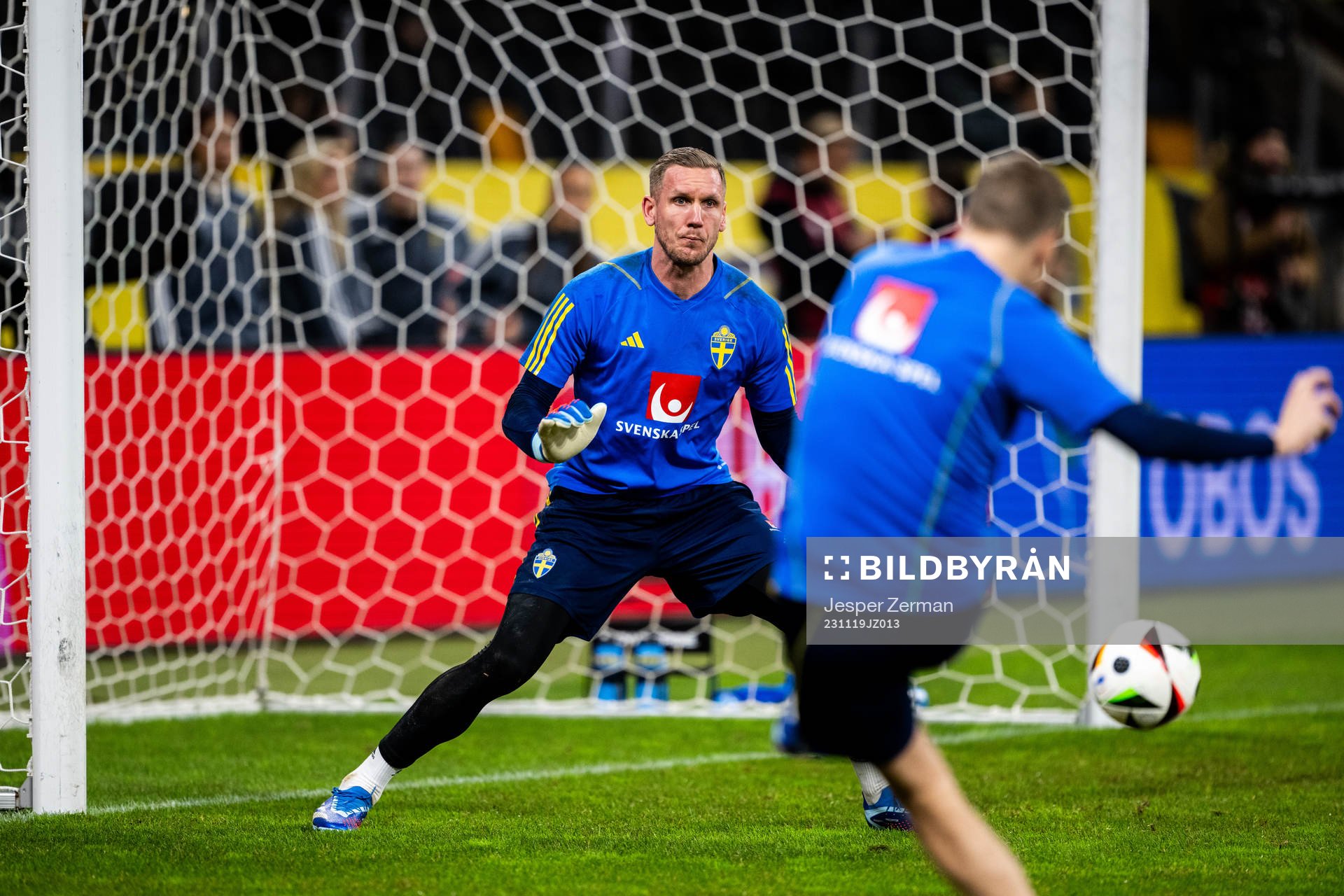 Goalkeeper Robin Olsen of Sweden