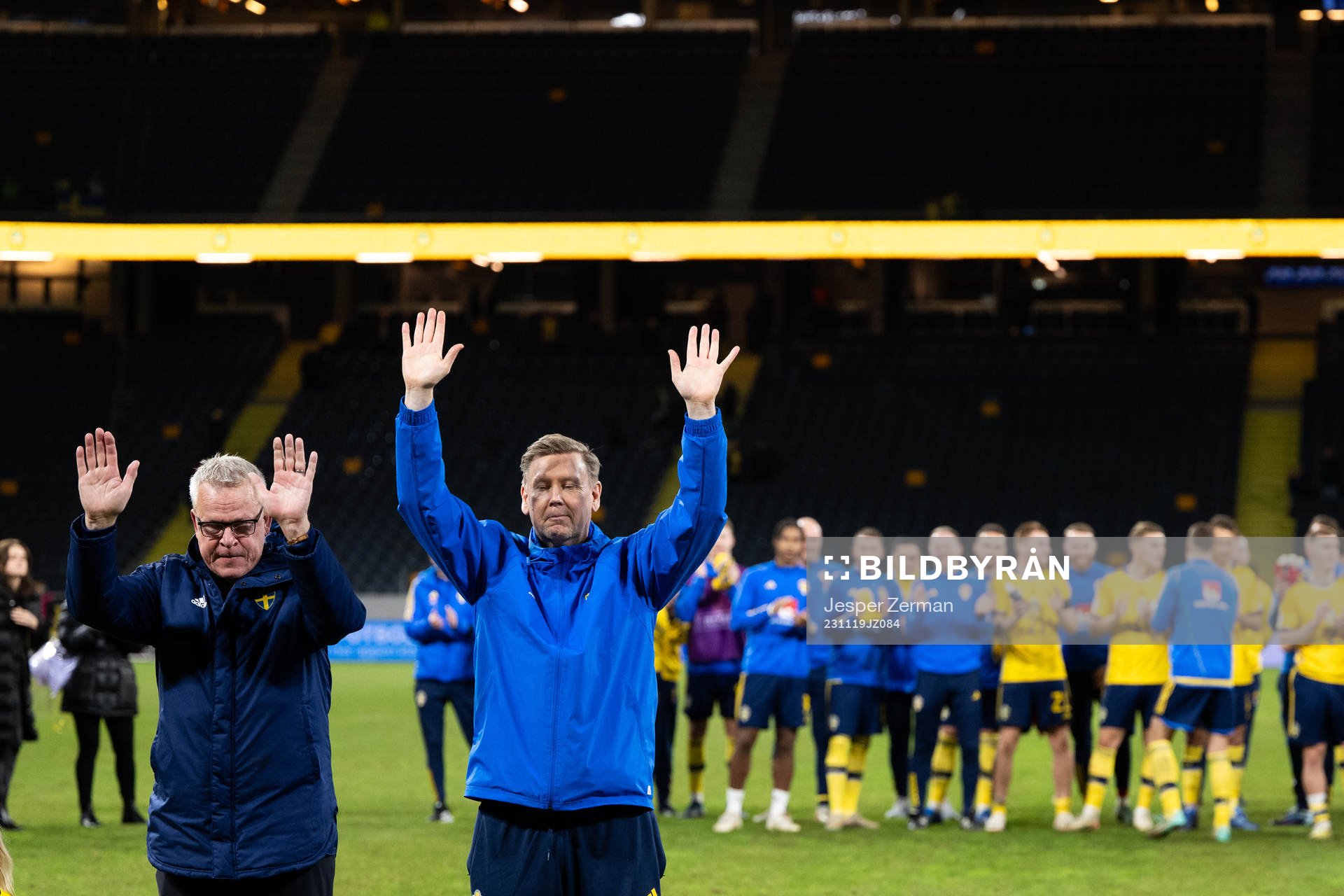 Head coach Janne Andersson and Assistant coach Peter