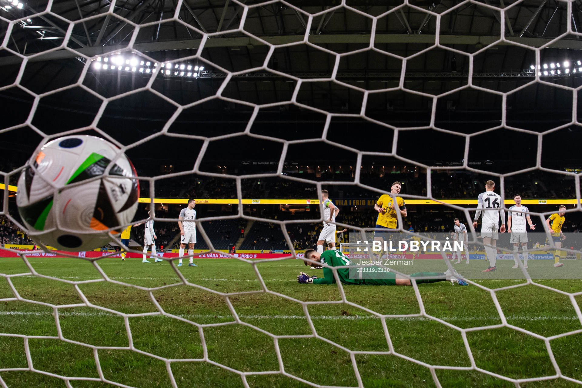 Goalkeeper Karl Jakob Hein of Estonia looks dejected