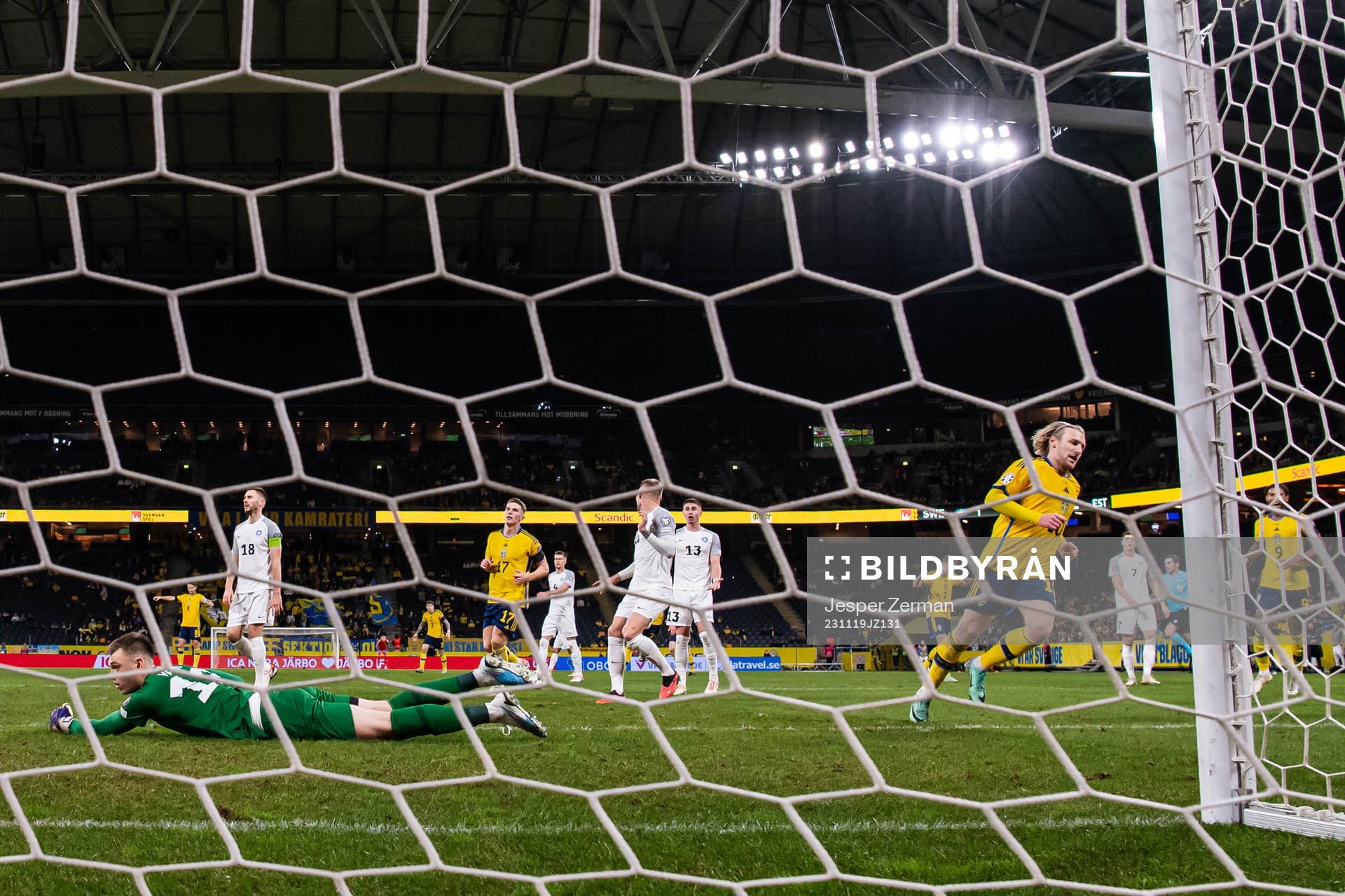 Emil Forsberg of Sweden celebrates
