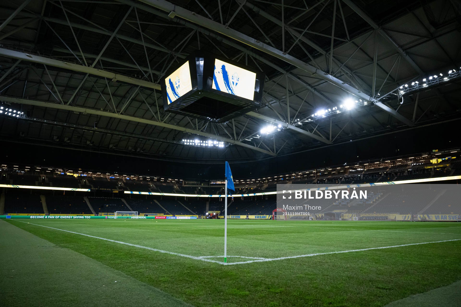 General interior view over Friends Arena