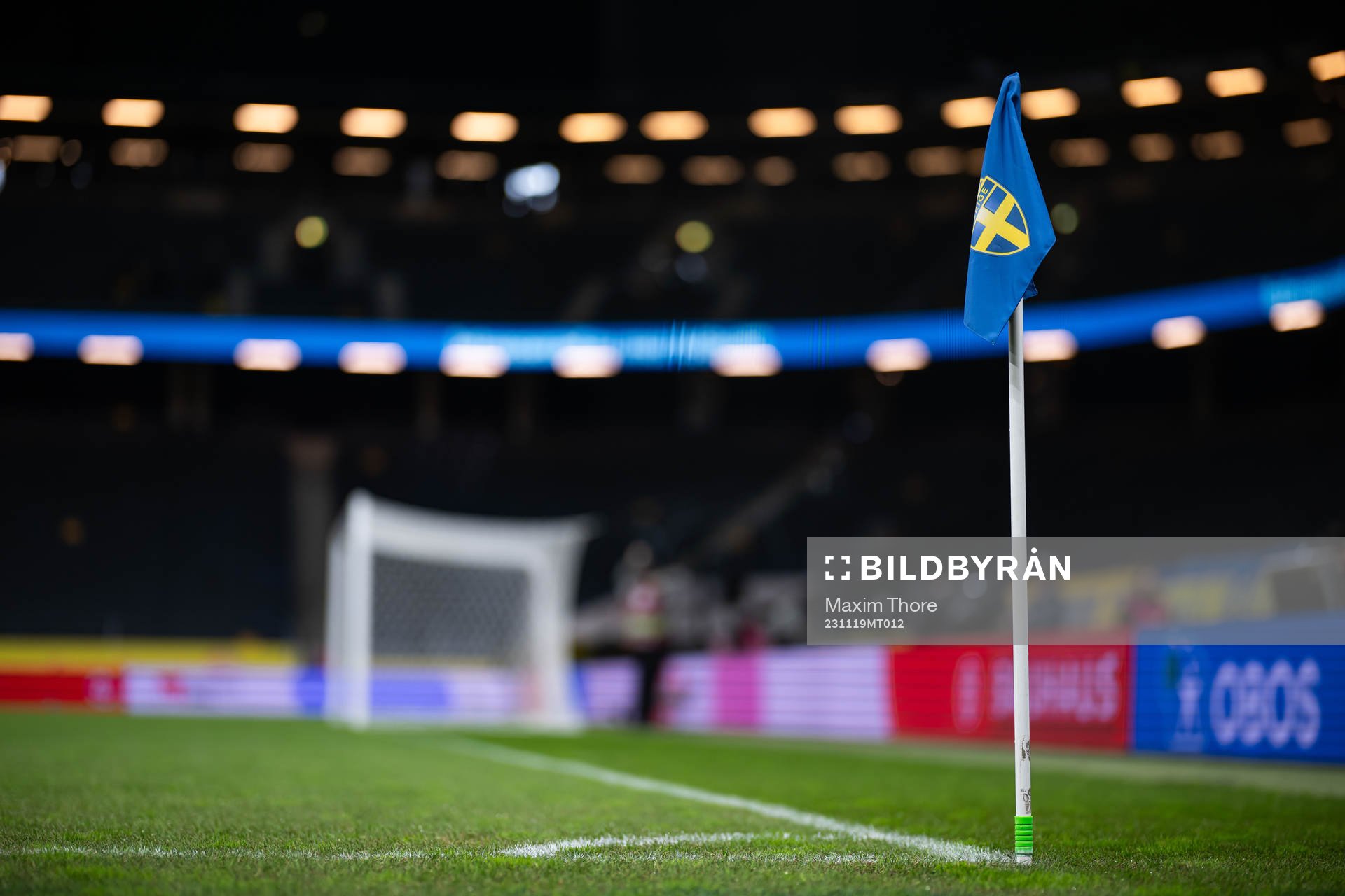 A corner flag at Friends Arena