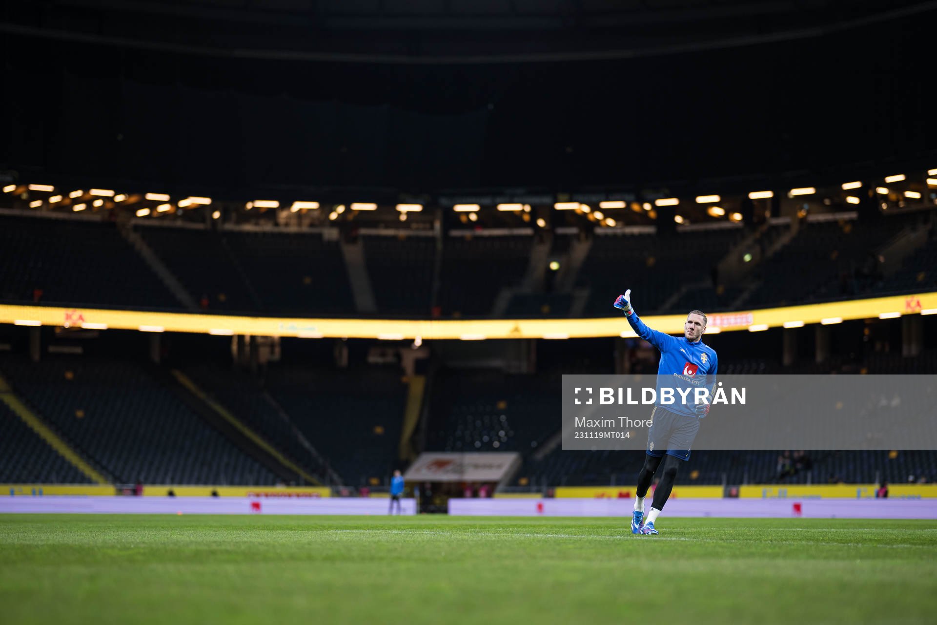 Goalkeeper Robin Olsen of Sweden