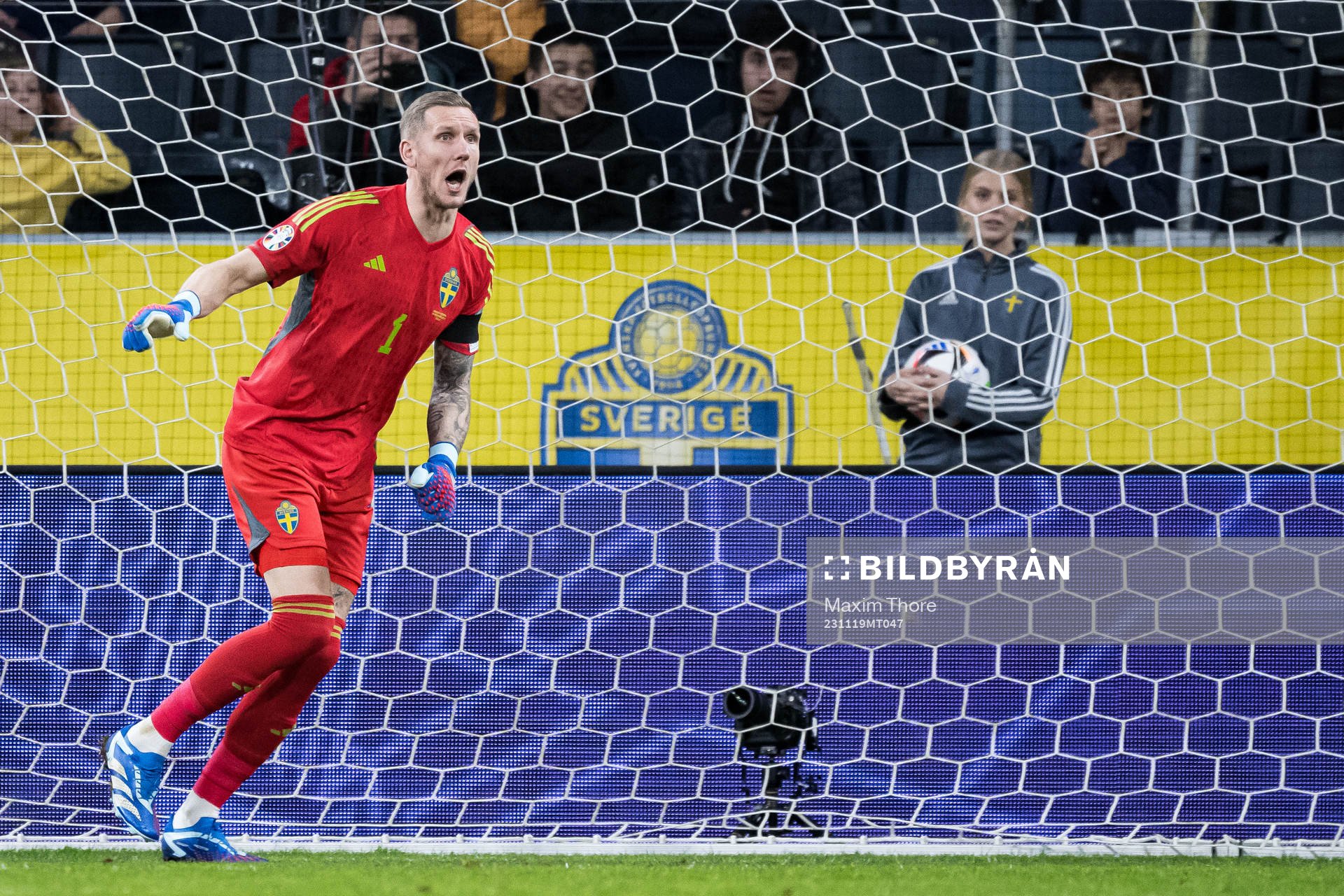 Goalkeeper Robin Olsen of Sweden