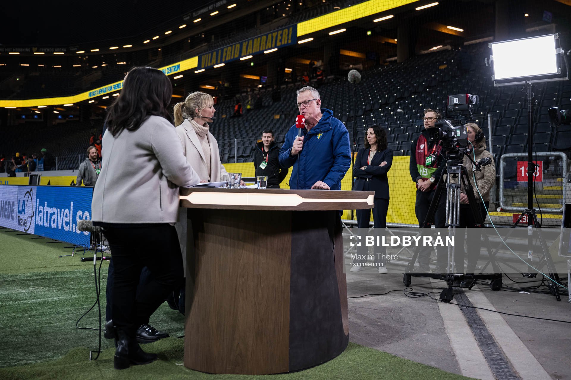 Head coach Janne Andersson of Sweden in the Viaplay Studio