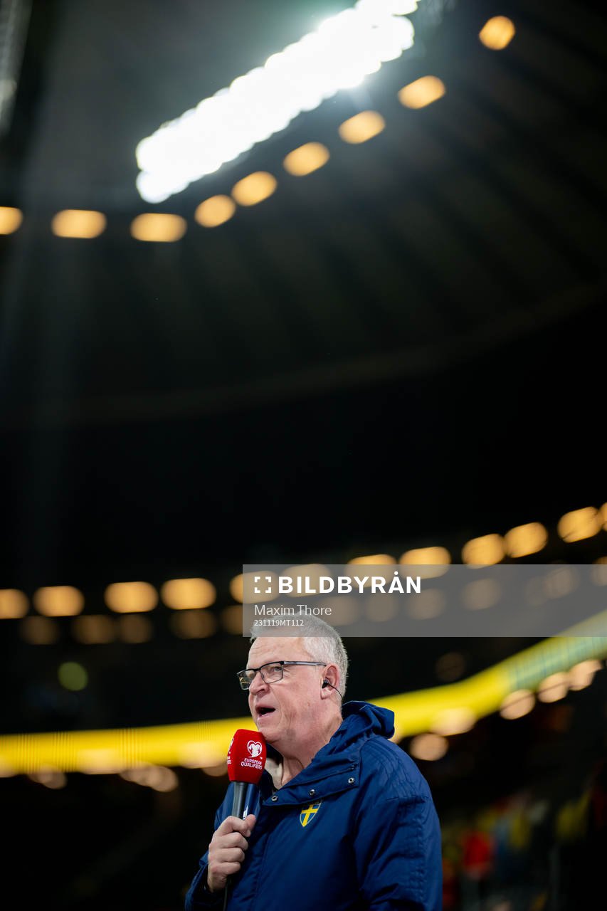 Head coach Janne Andersson  of Sweden in the Viaplay studio