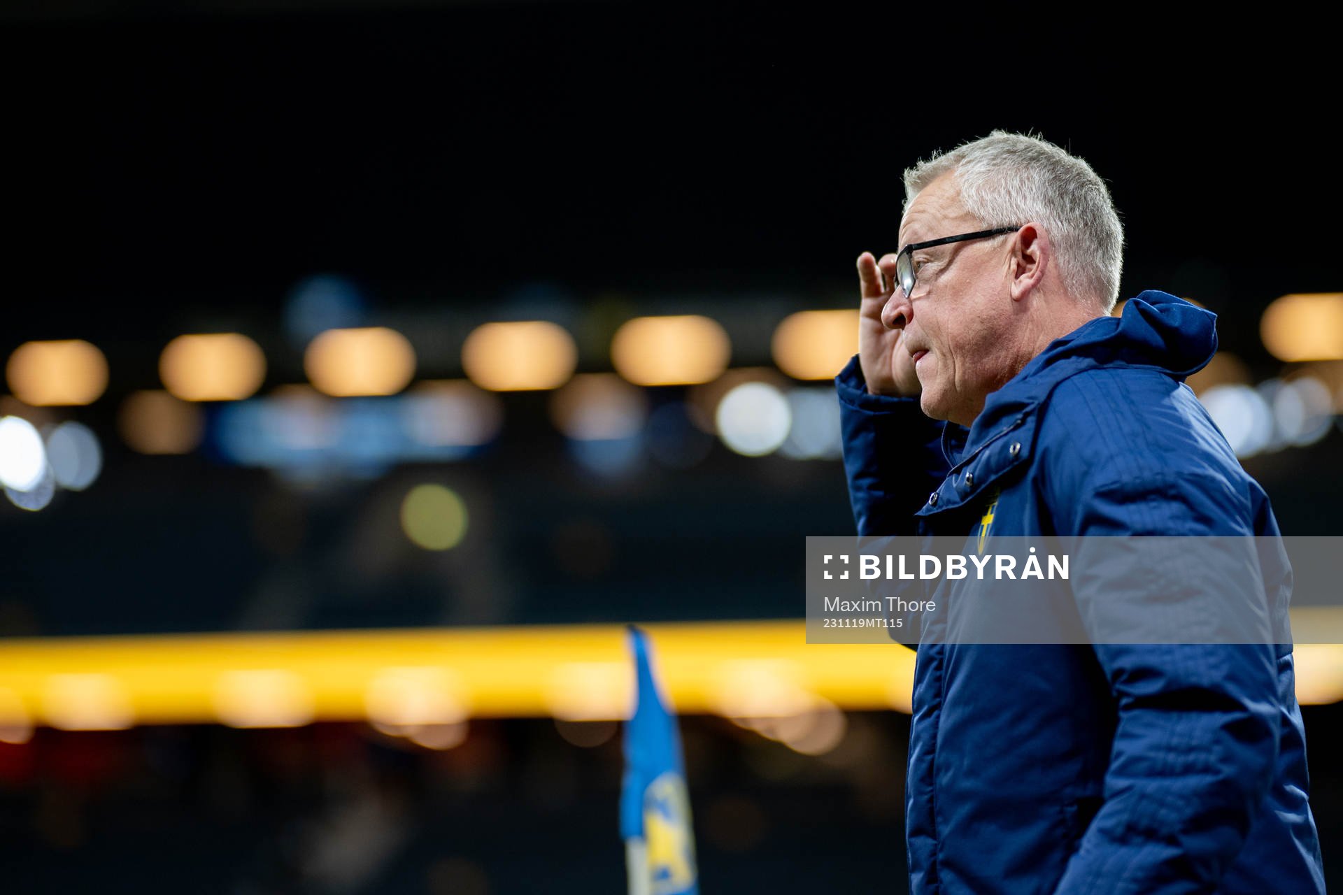 Head coach Janne Andersson of Sweden after the UEFA Euro Qualifier football match between Sweden and Estonia on November 19, 2023 in Stockholm.