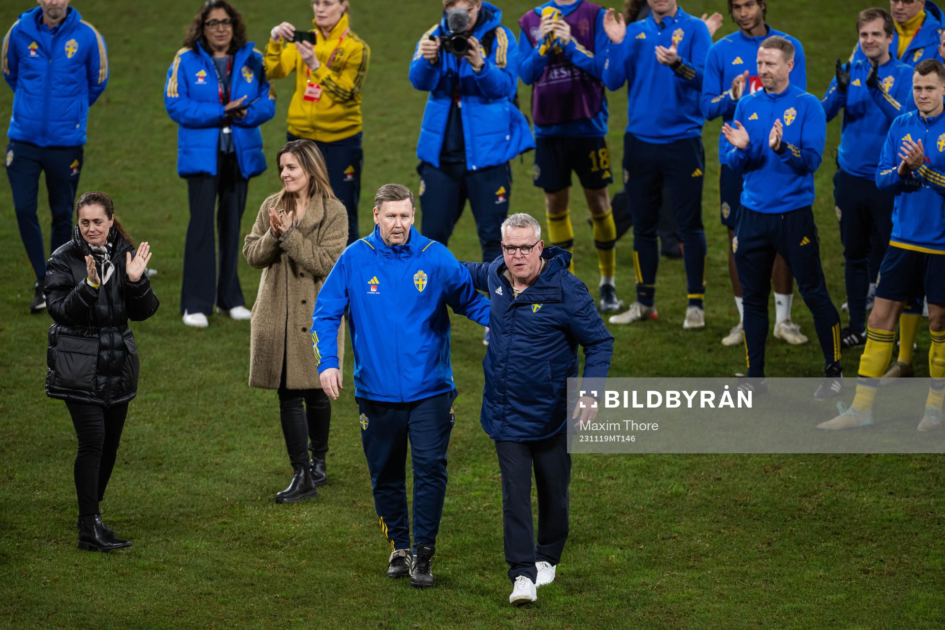 Assistant coach Peter Wettergren and head coach Janne