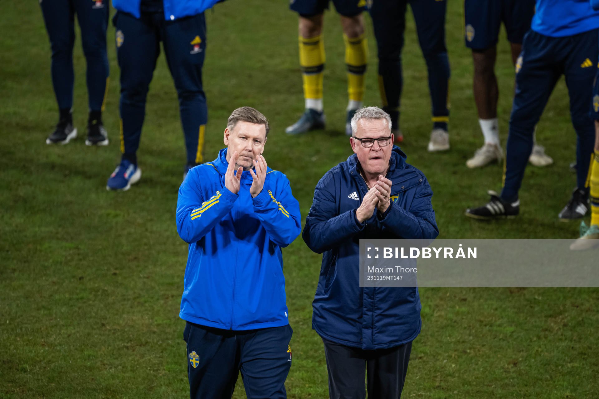 Assistant coach Peter Wettergren and head coach Janne