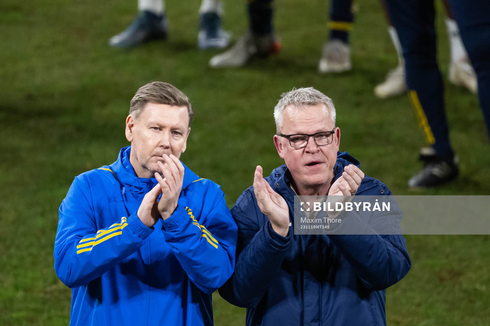 Assistant coach Peter Wettergren and head coach Janne