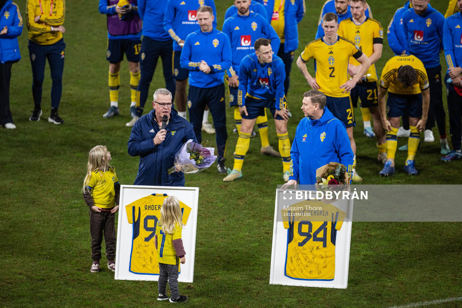 Head coach Janne Andersson and assistant coach Peter