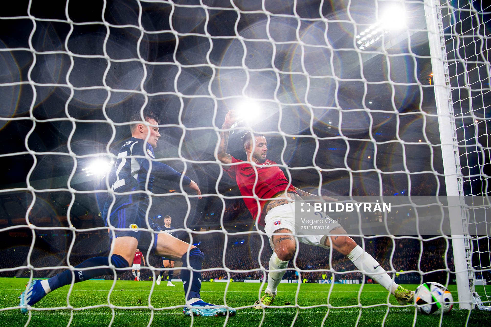 Aron Dønnum of Norway at the 1-2 goal