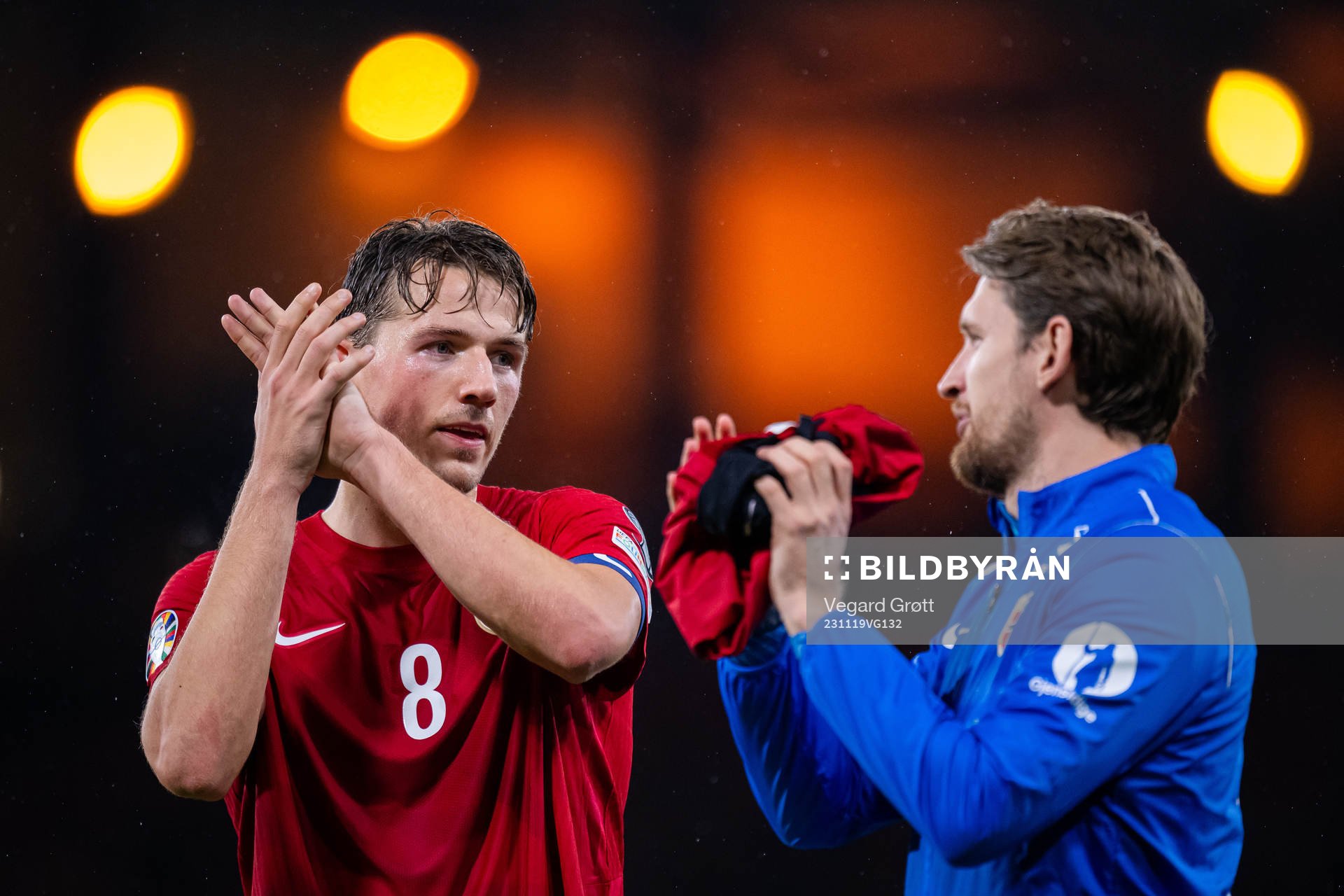 Sander Berge and Stefan Strandberg of Norway