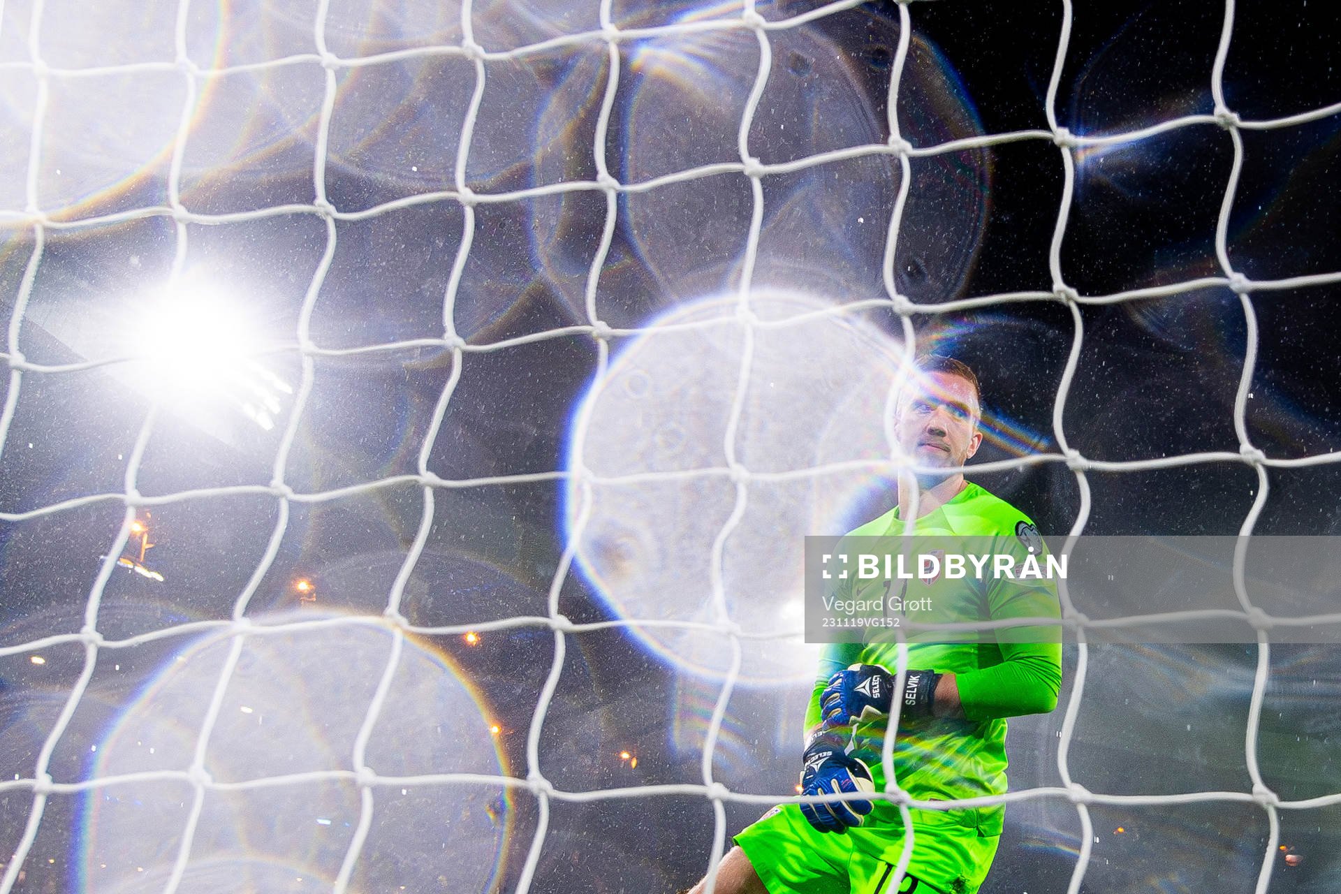 Goalkeeper Egil Selvik of Norway looks dejected