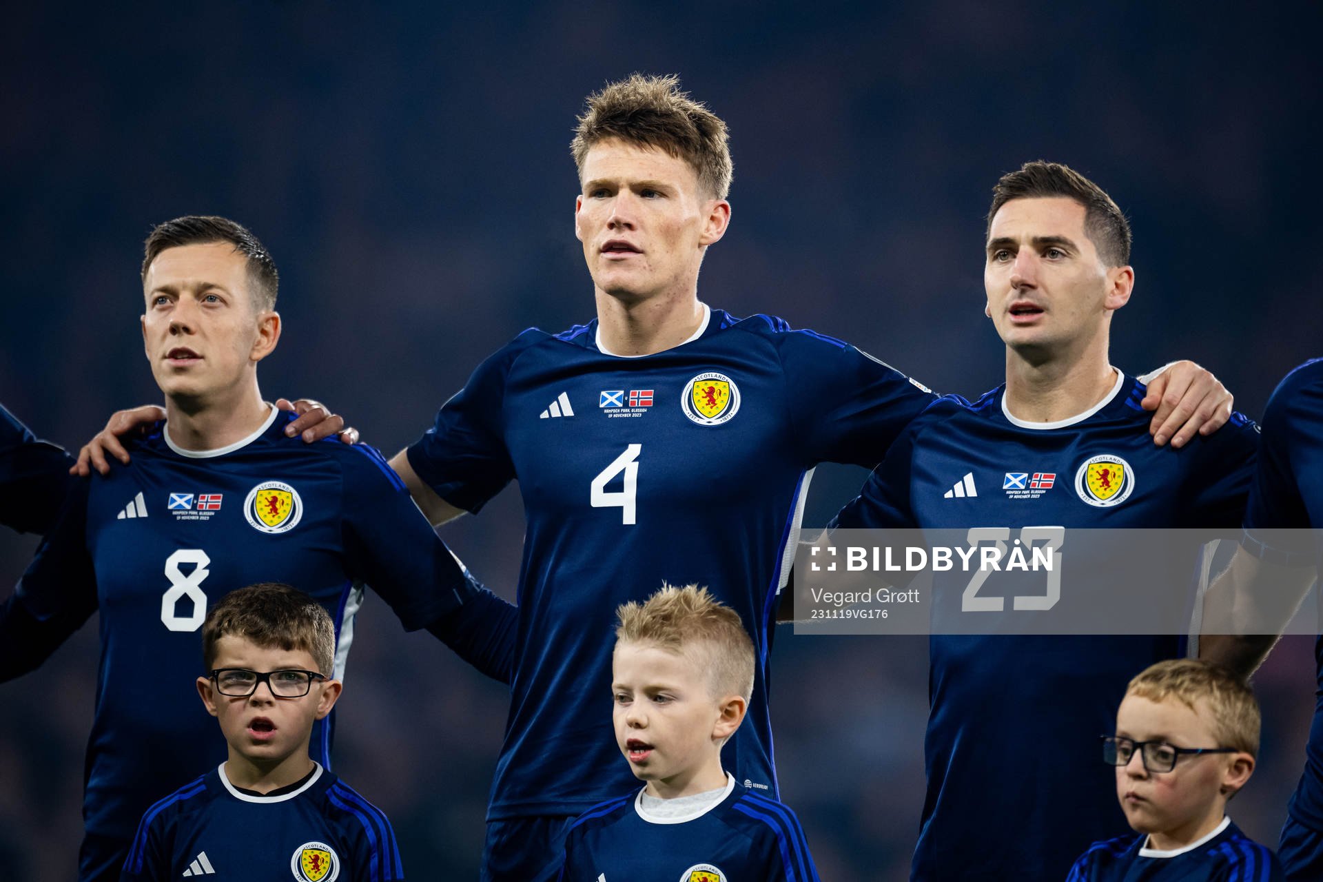 Callum McGregor, Scott McTominay and Kenny McLean of