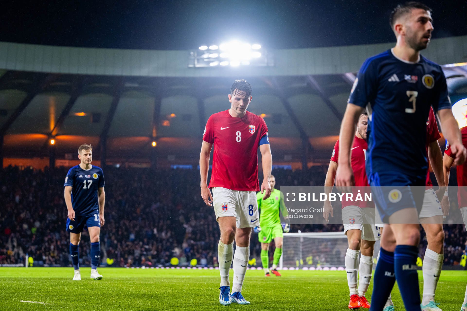 Sander Berge of Norway at half-time