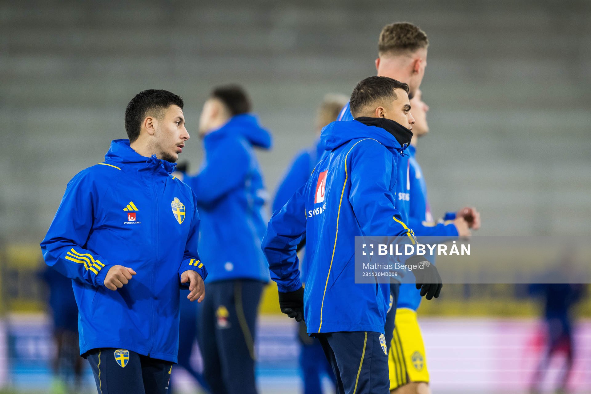 Roony Bardghji and Yasin Ayari of Sweden