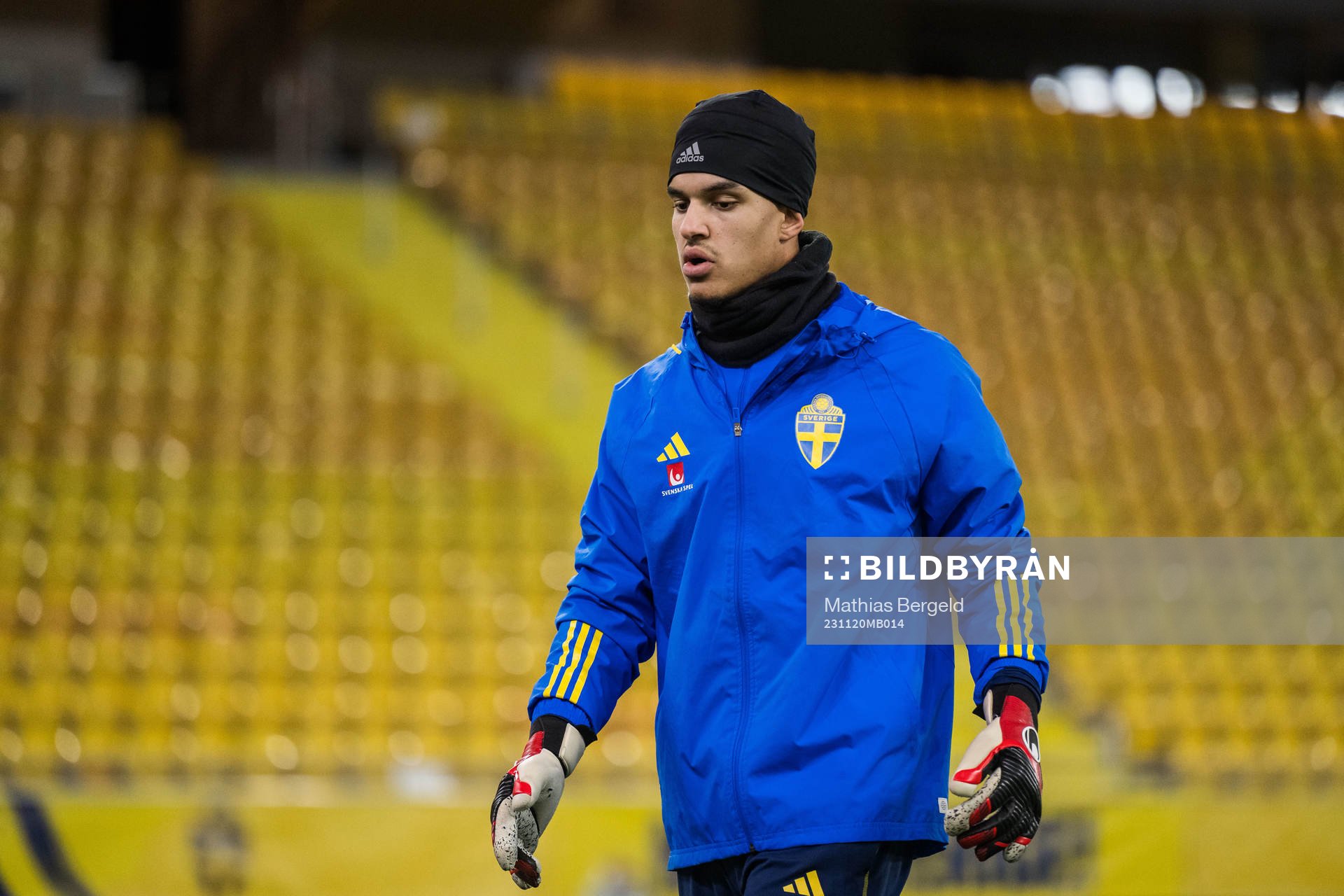Goalkeeper Oliver Dovin of Sweden