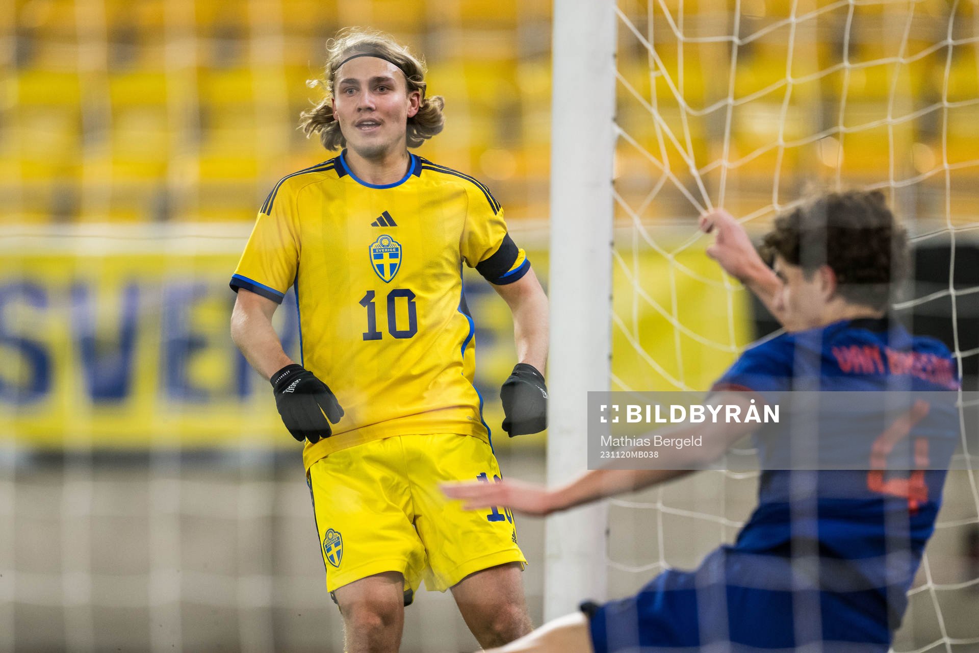 Sebastian Nanasi of Sweden celebrates
