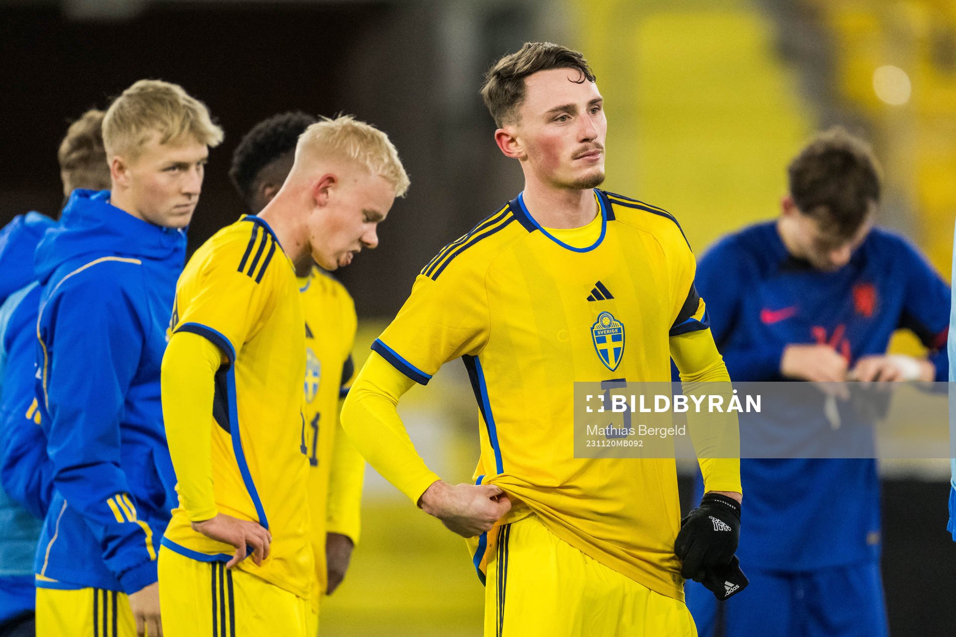 Noah Persson of Sweden looks dejected