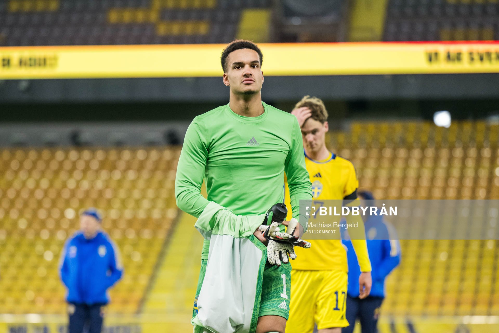 Goalkeeper Oliver Dovin of Sweden looks dejected