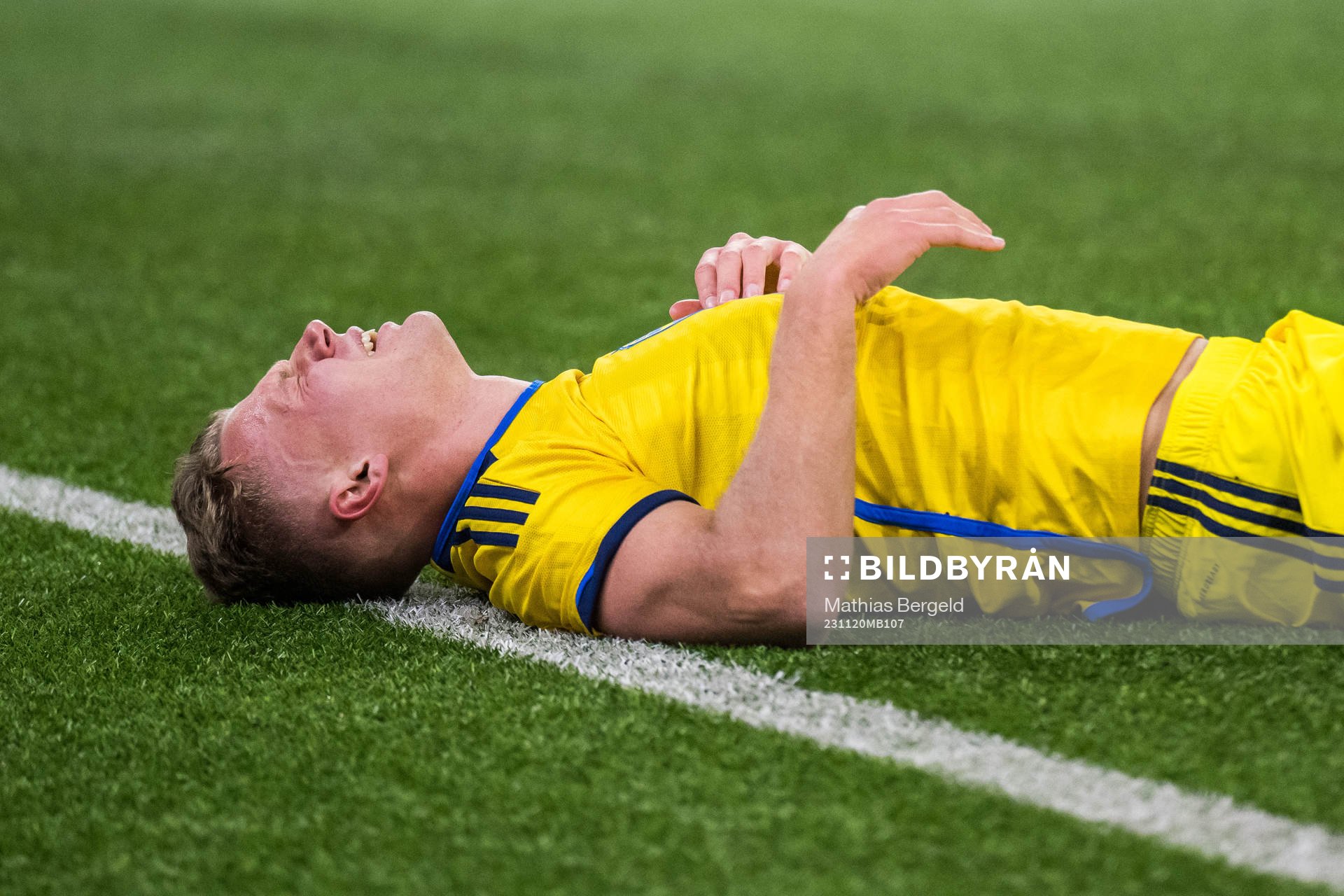 Joel Voelkerling Persson of Sweden looks dejected