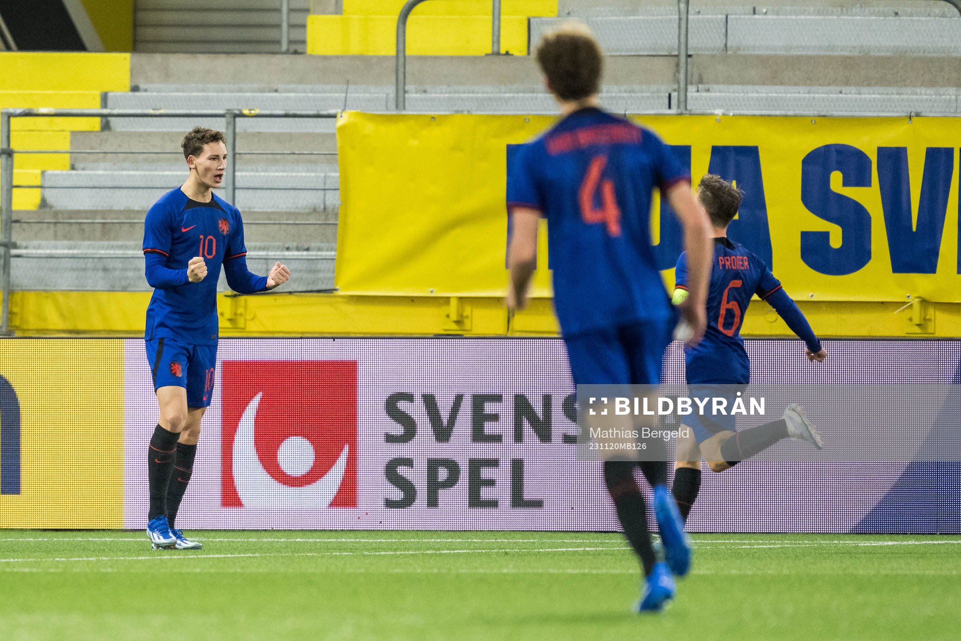 Ruben Van Bommel of Netherlands during the UEFA European Under-21 Qualifier football match between Sweden and Netherlands on November 20, 2023 in Borås.