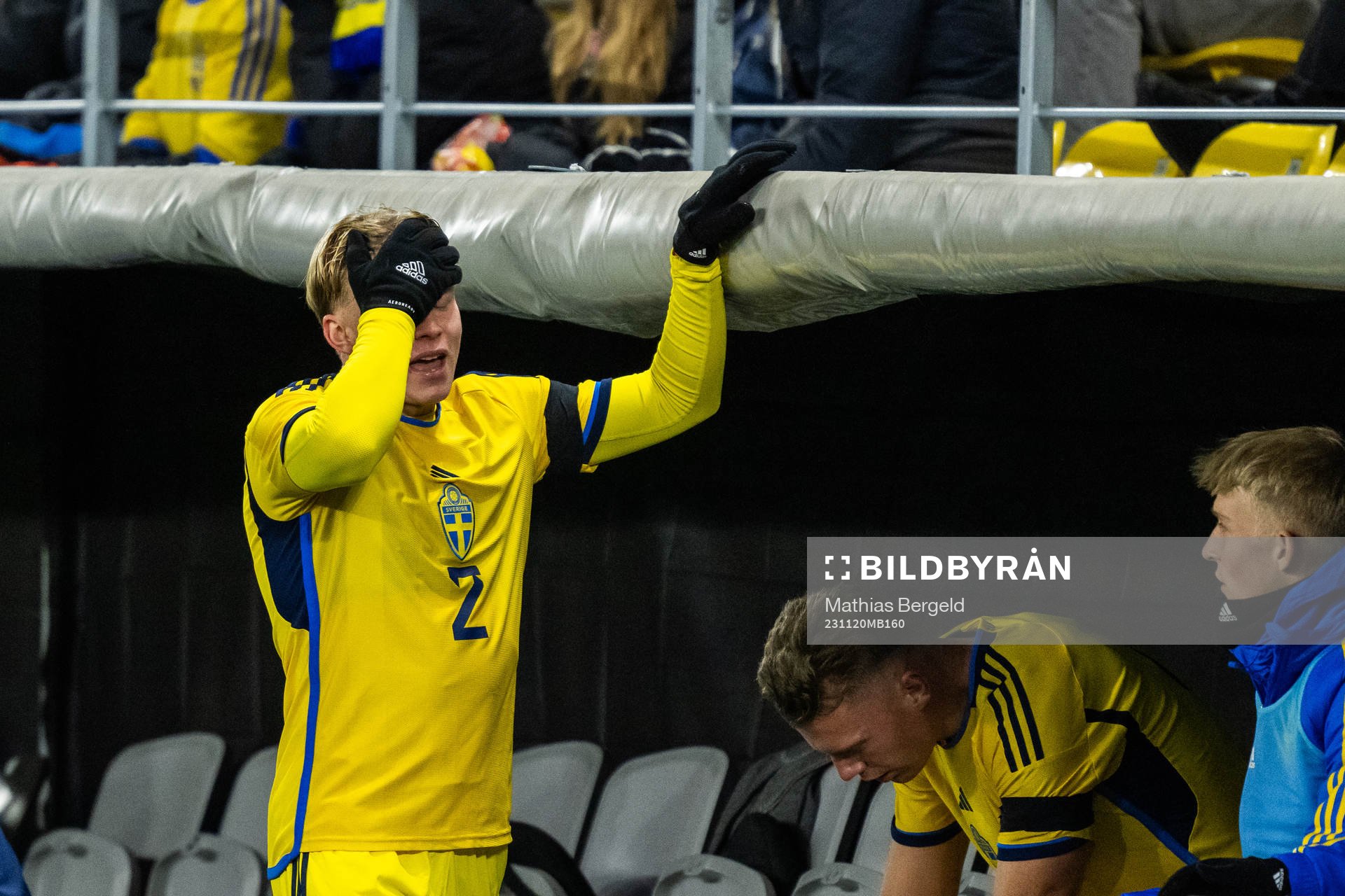 Daniel Svensson of Sweden looks dejected