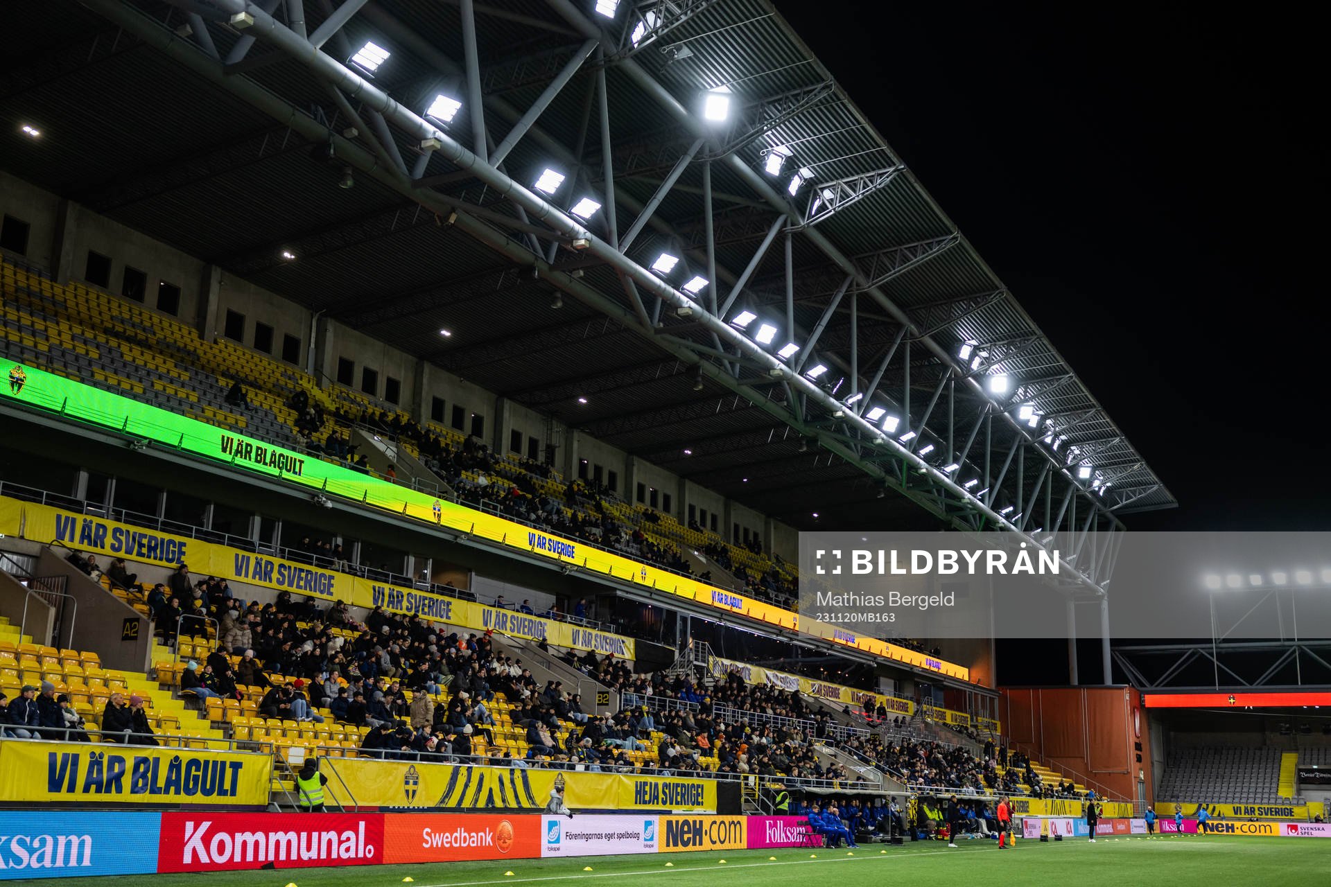 Spectators in the stands