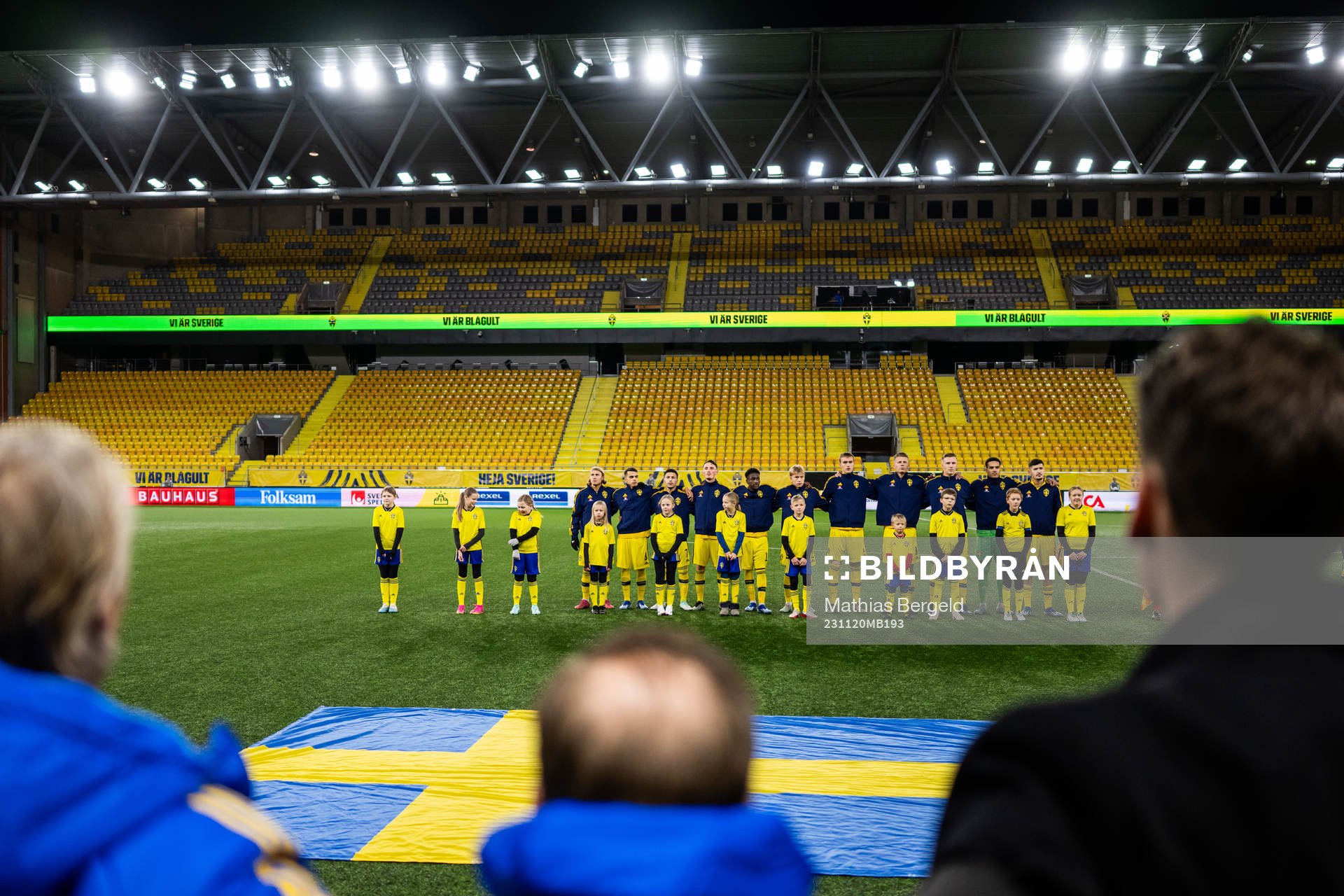 Players and staff of Sweden
