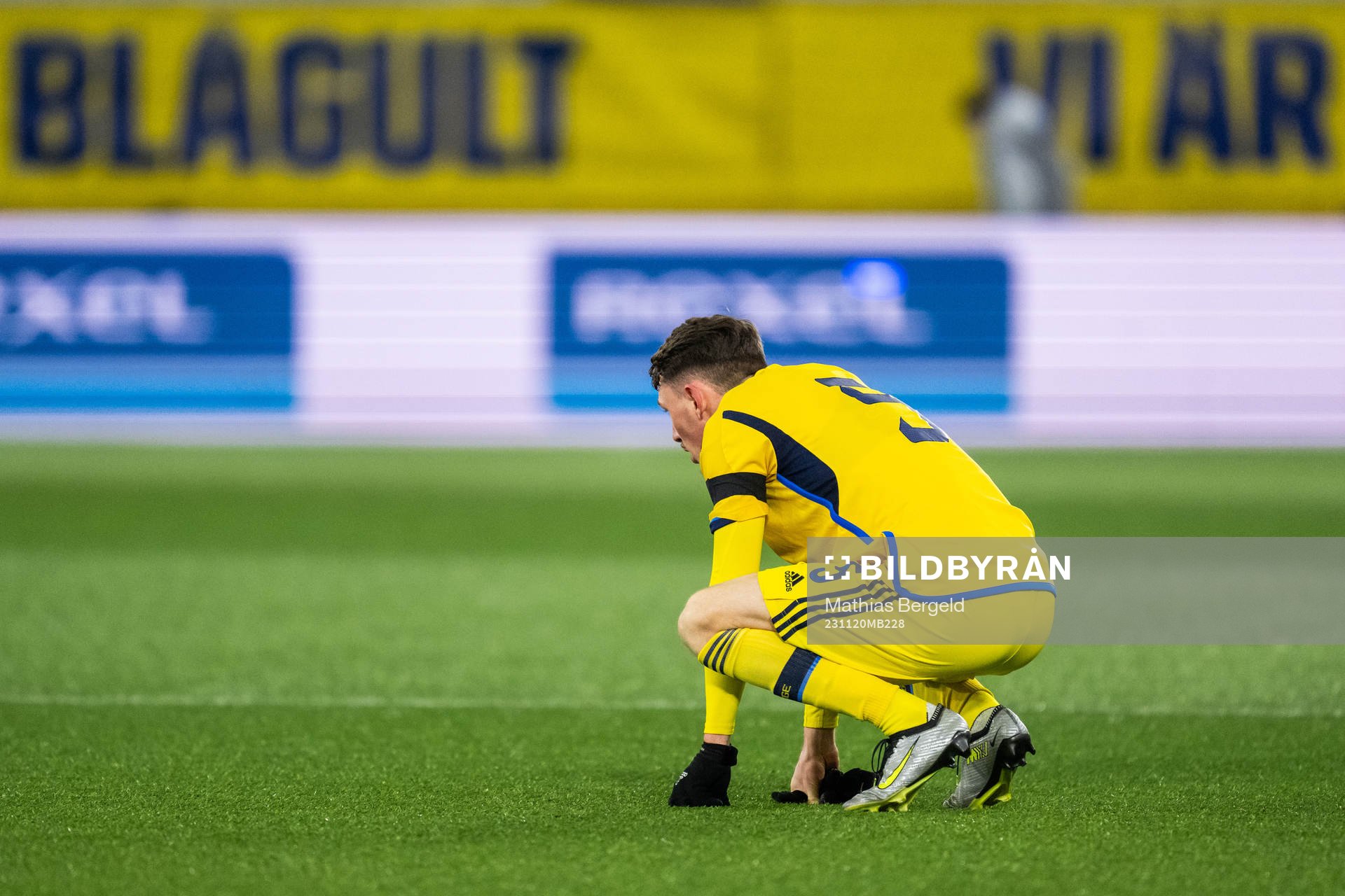 Noah Persson of Sweden looks dejected