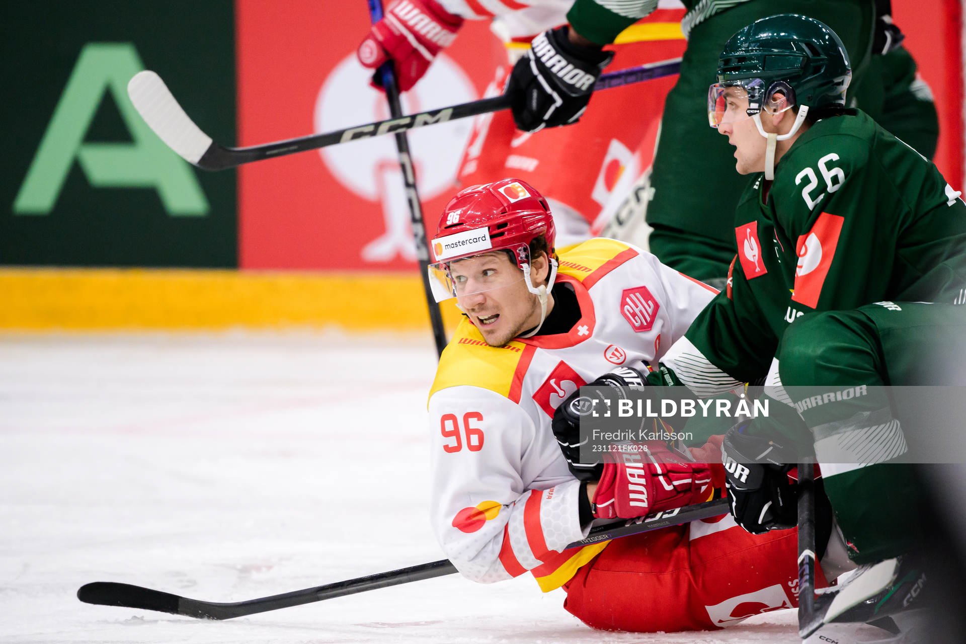 Damien Brunner and Joel Nyström of Färjestad