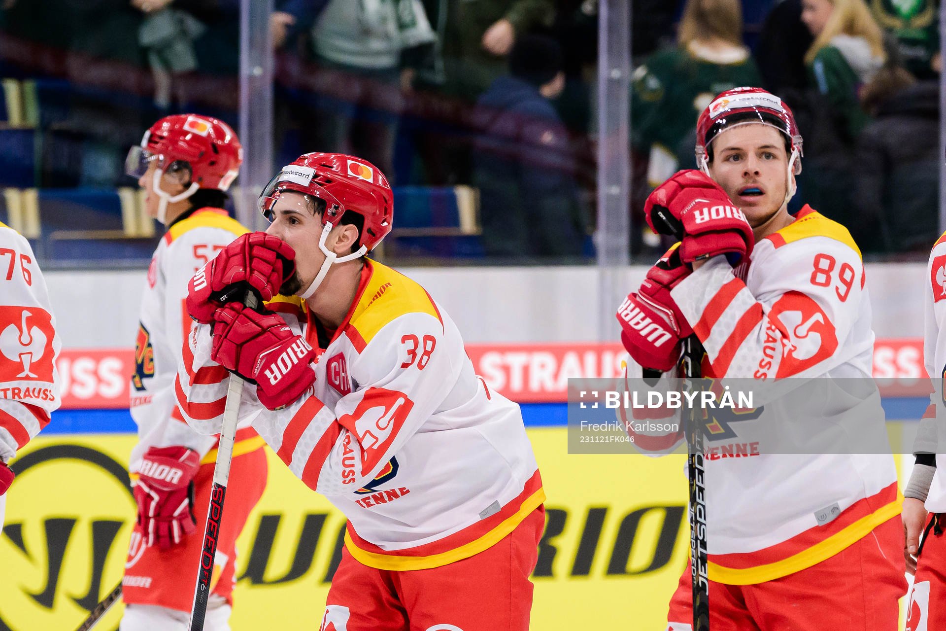 Jerome Bachofner and Tino Kessler of EHC Biel Bienne looks