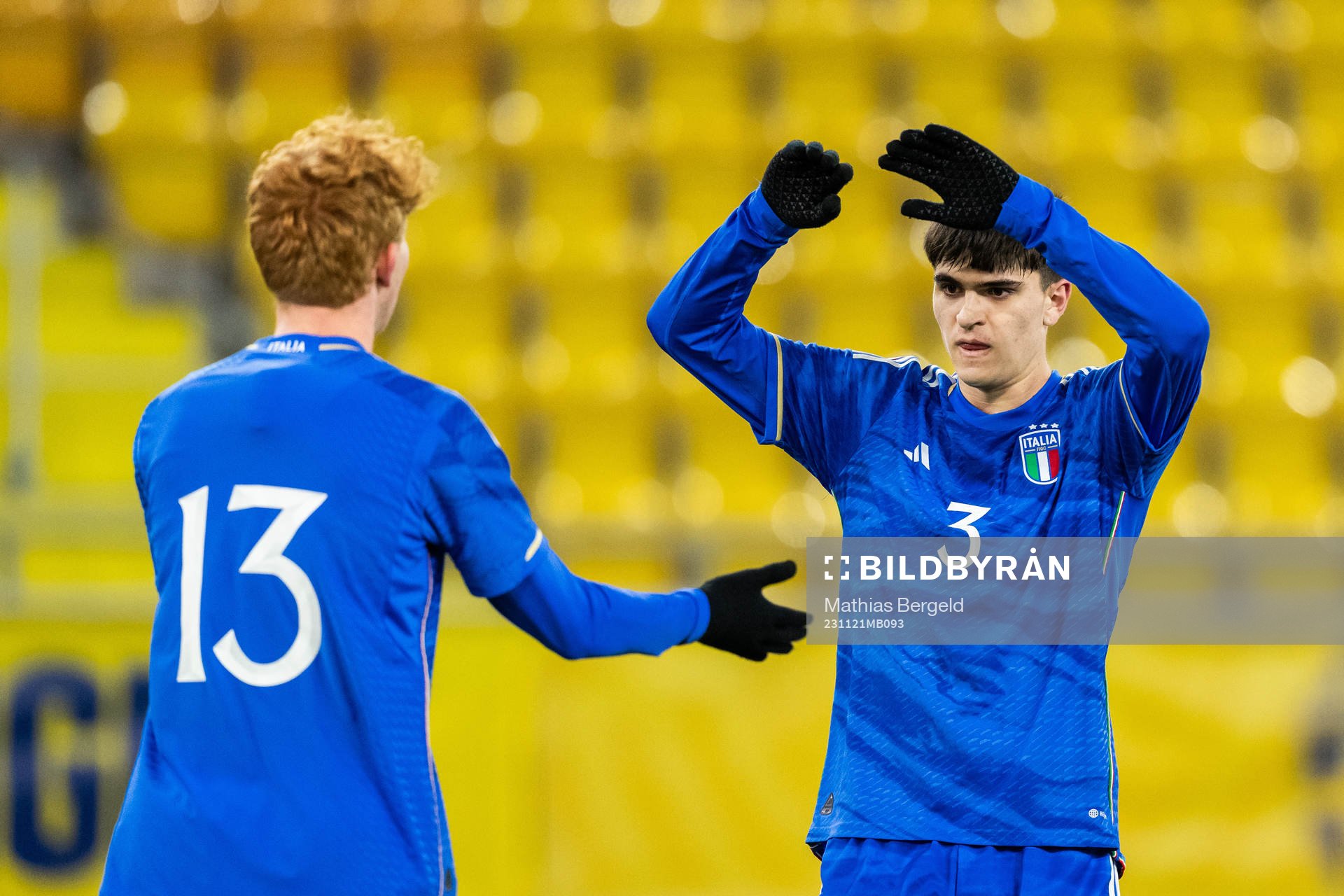 Italiens Christian Corradi och Davide Bartesaghi jublar