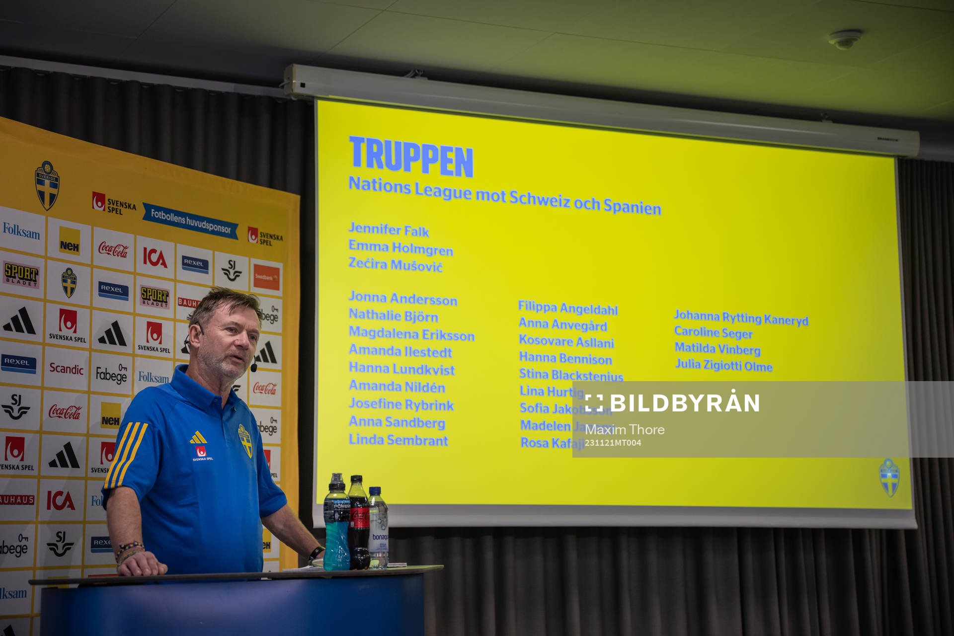 Head coach Peter Gerhardsson of the Swedish women's