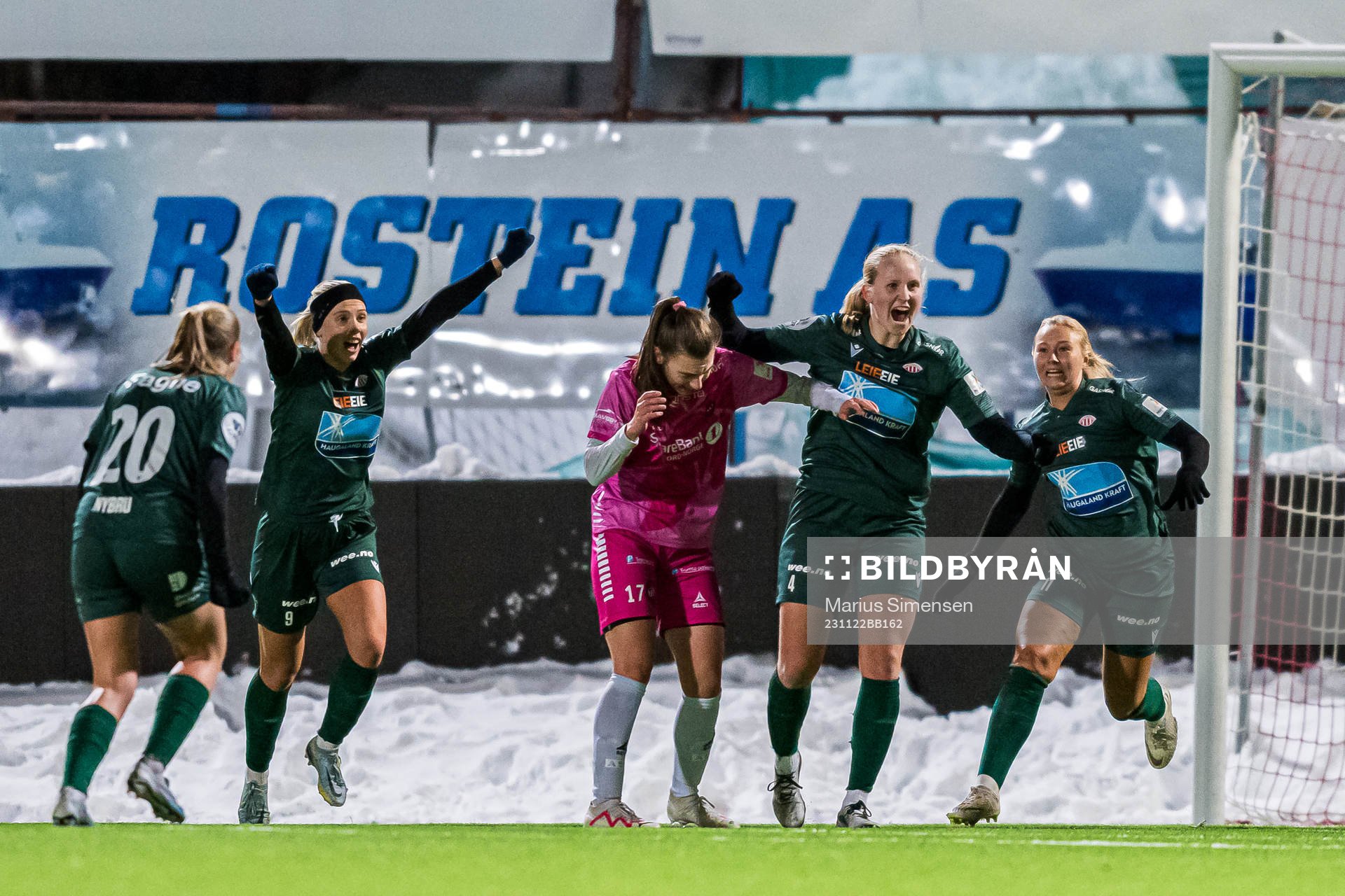 Kaja Olsen of Avaldsnes celebrates