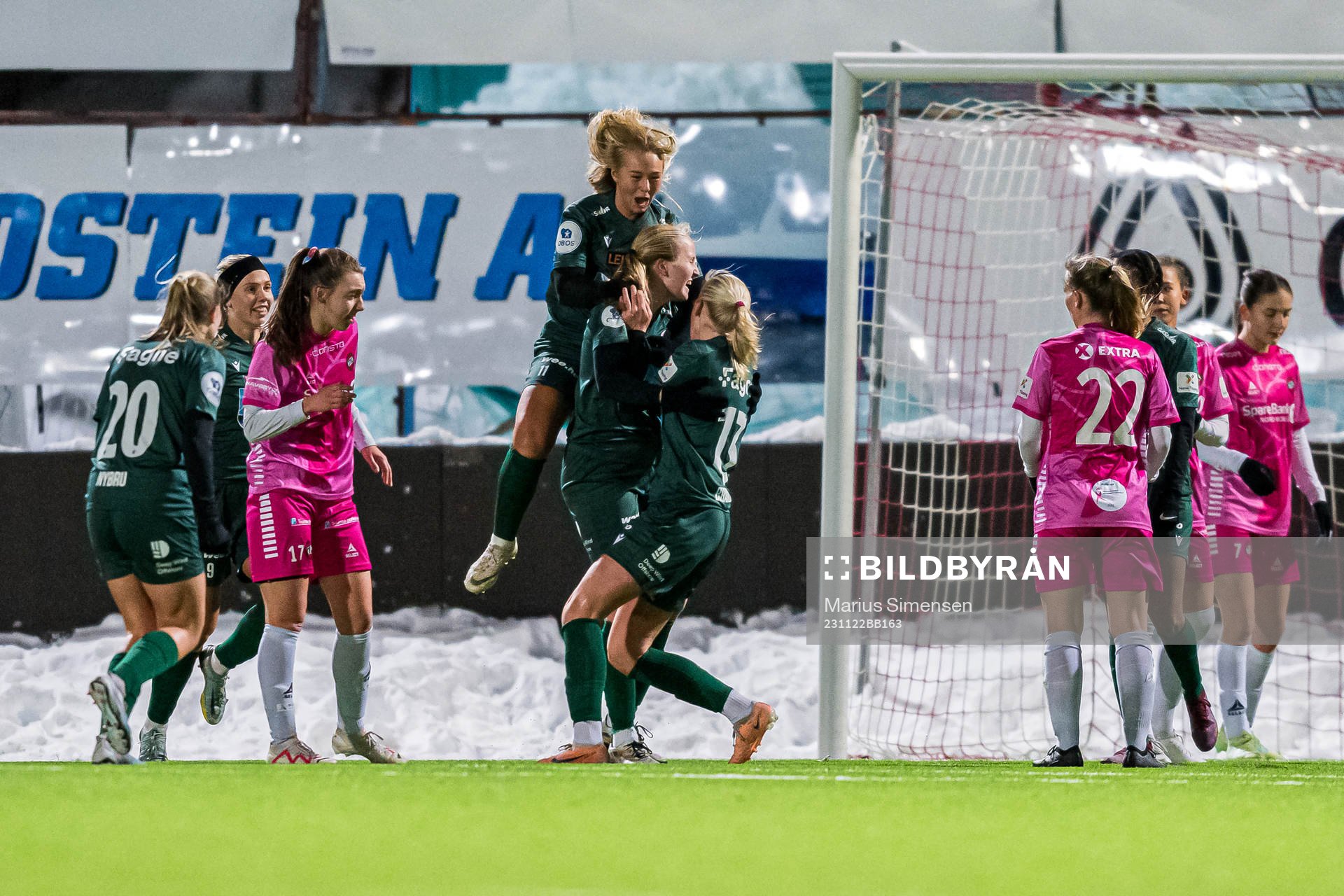 Kaja Olsen of Avaldsnes celebrates