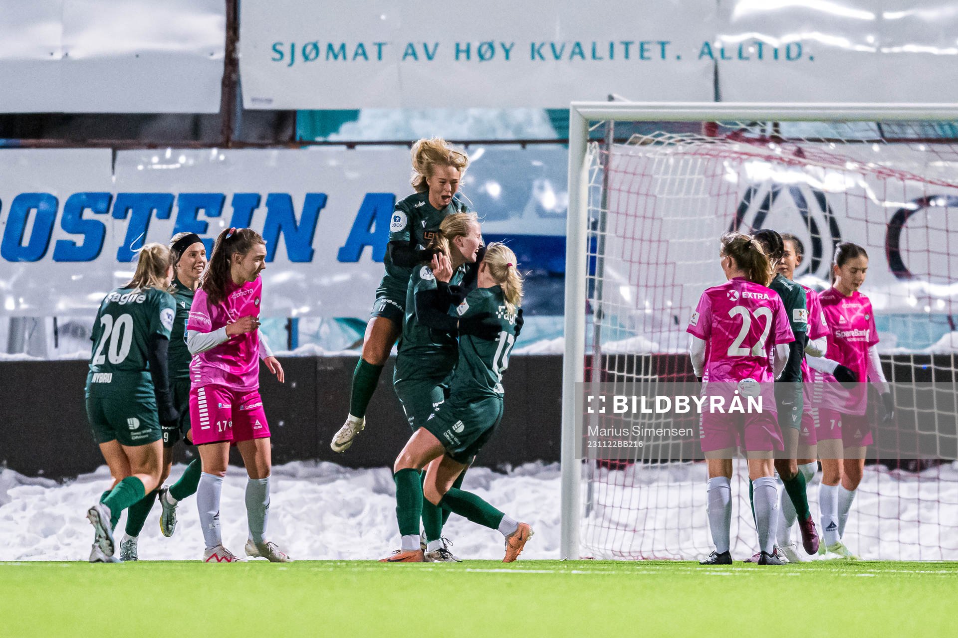 Kaja Olsen of Avaldsnes celebrates