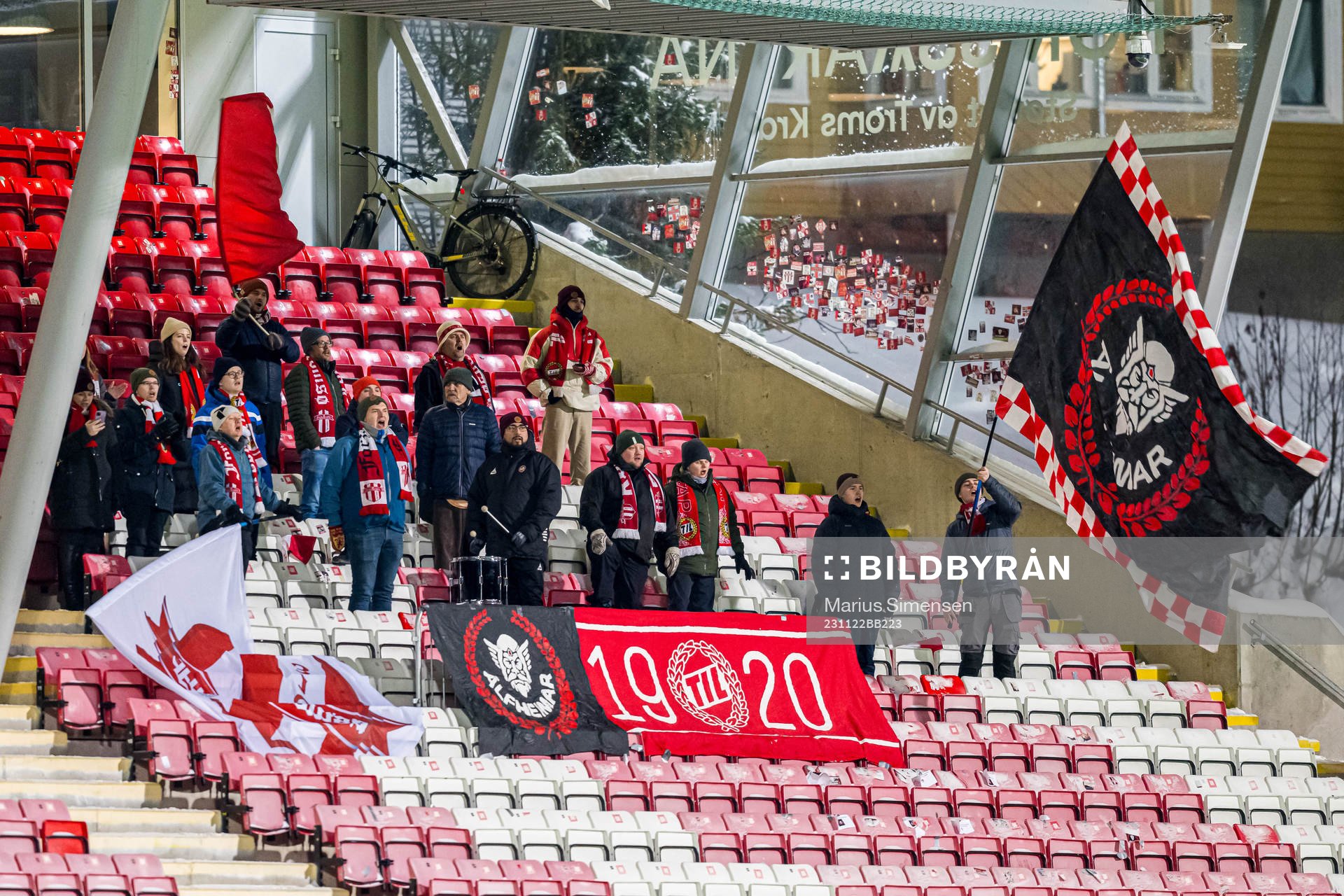 Spectators in the stands