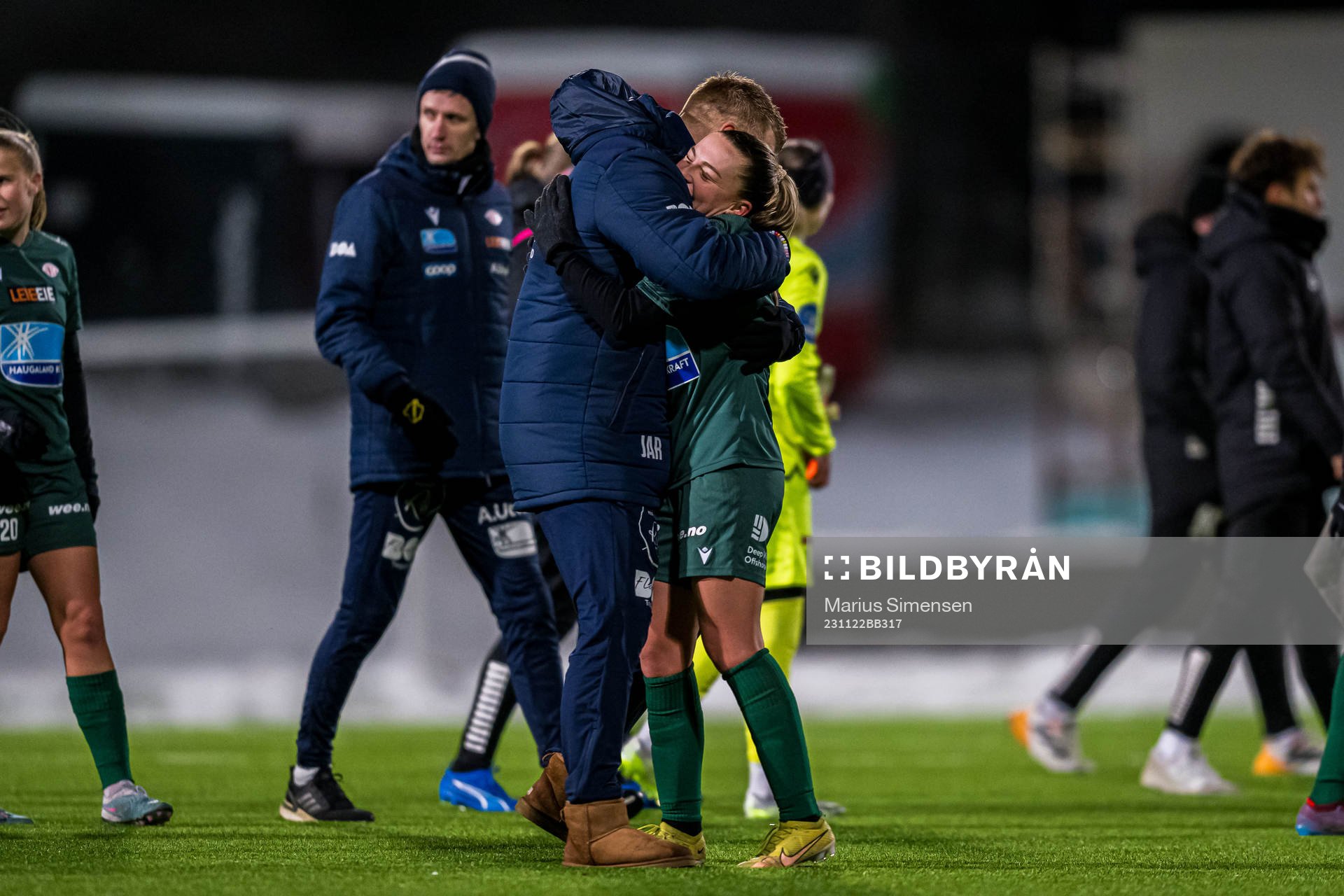 John Arne Riise, head coach of Avaldsnes, and Ingrid Lovise
