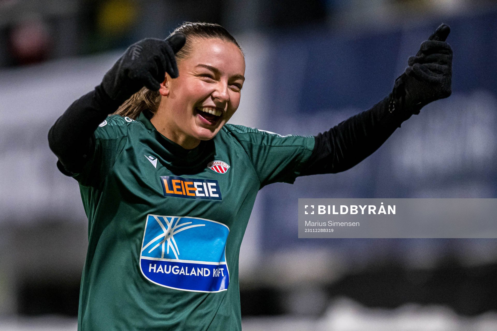 Ingrid Lovise Jåstad of Avaldsnes celebrates