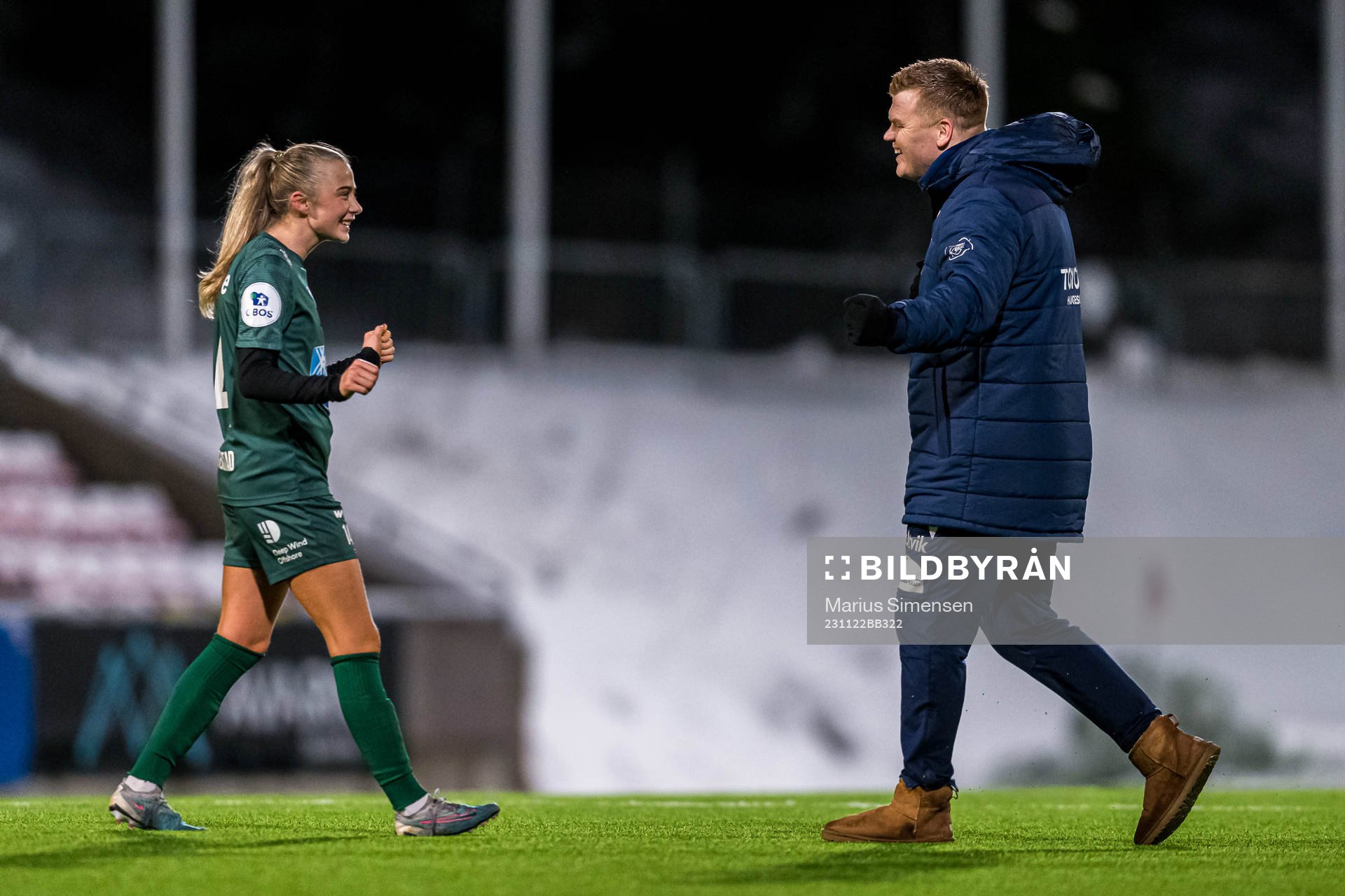 Sandra Østenstad of Avaldsnes and John Arne Riise, head