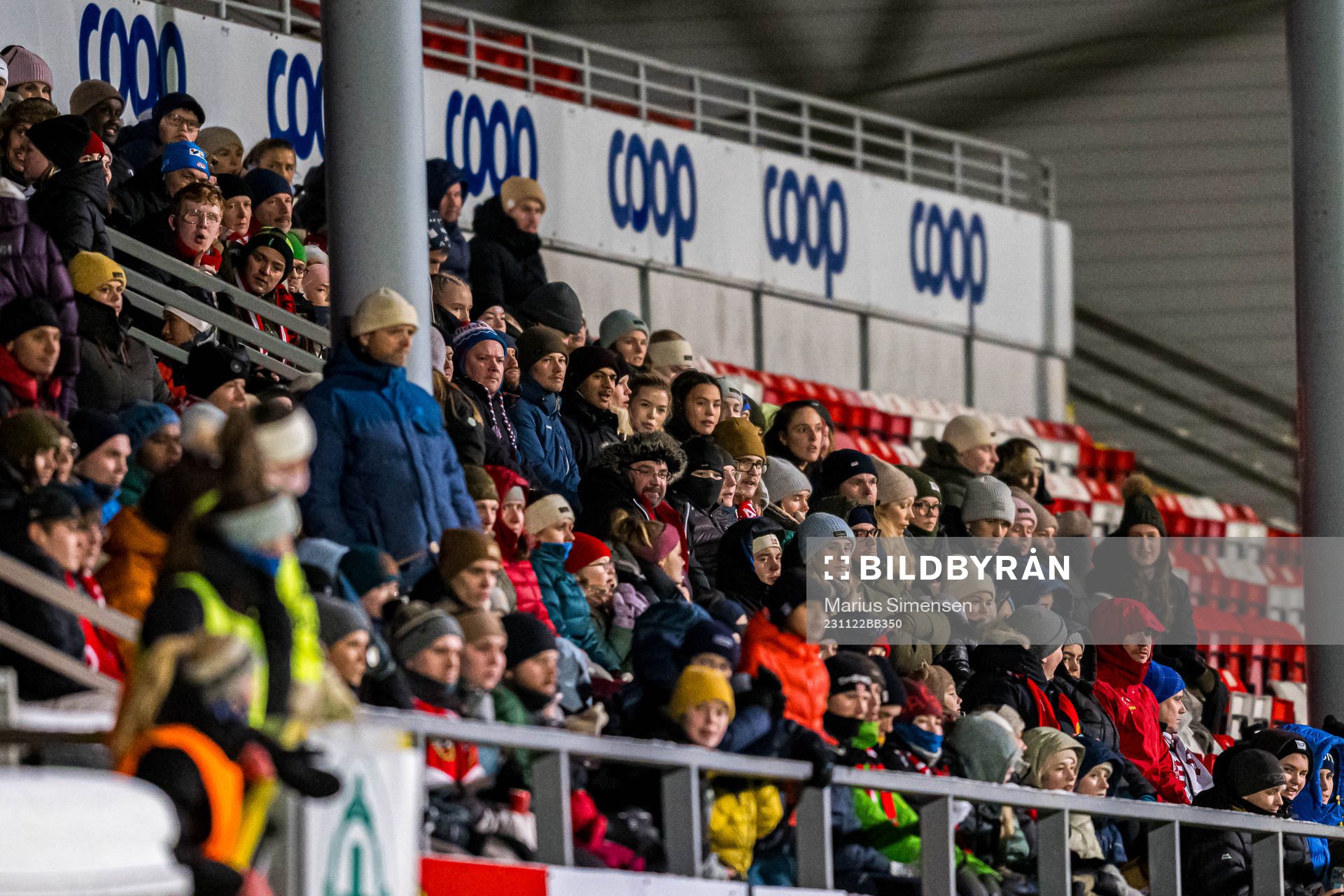 Spectators in the stands
