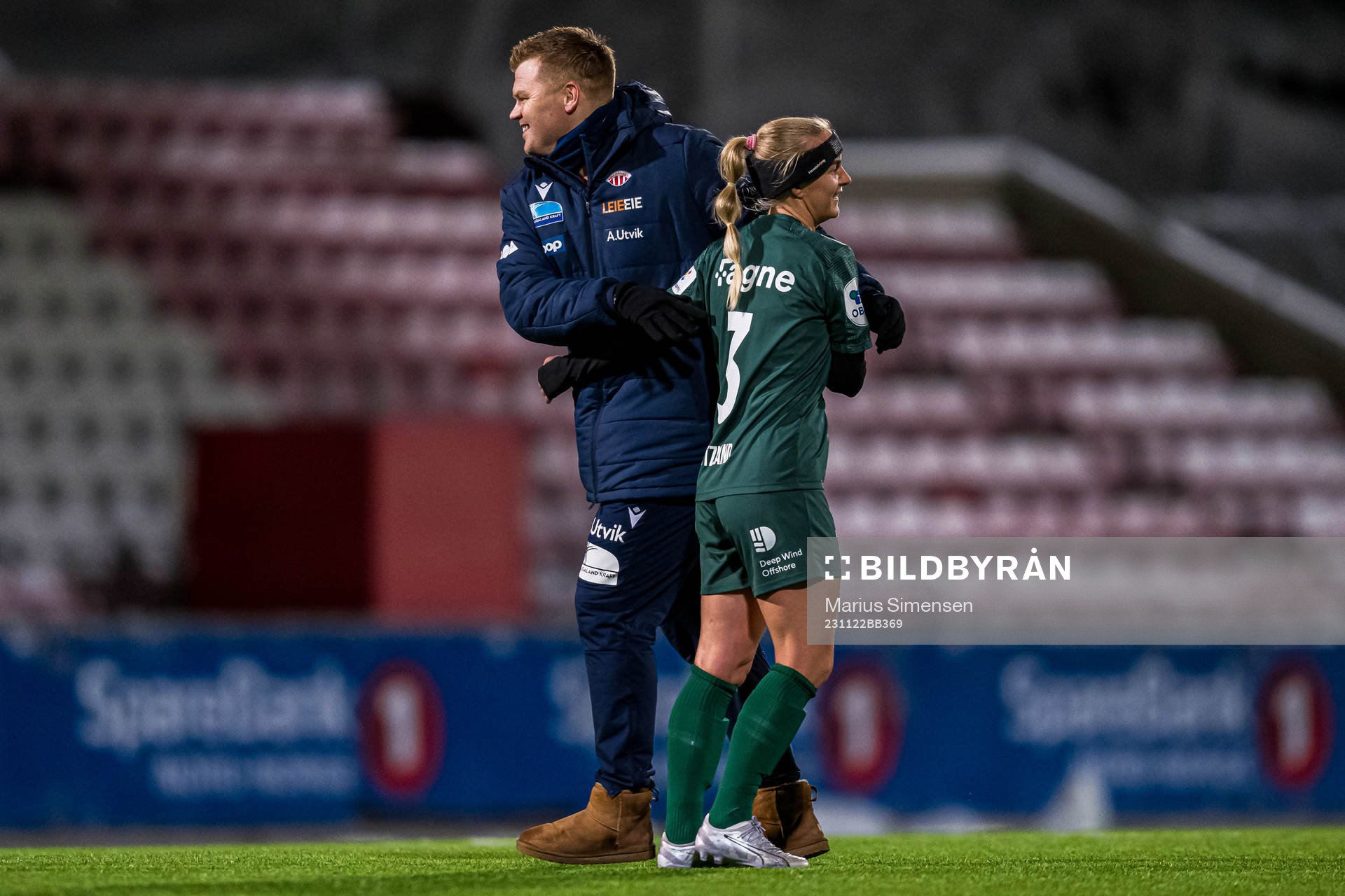 John Arne Riise, head coach of Avaldsnes, and Trine Karin