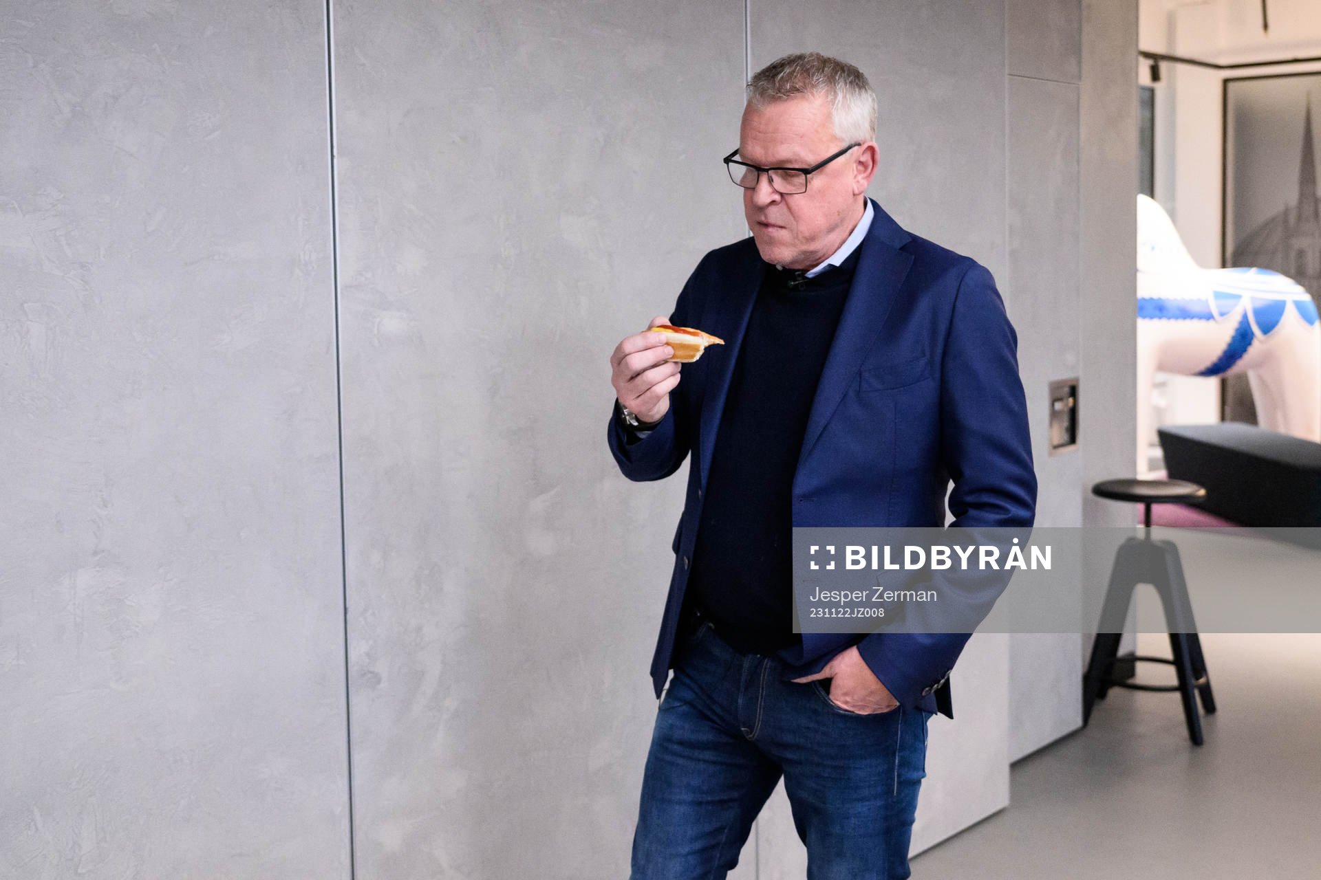 Sveriges förbundskapten Janne Andersson under en pressträff den 22 november 2023 i Stockholm. 
