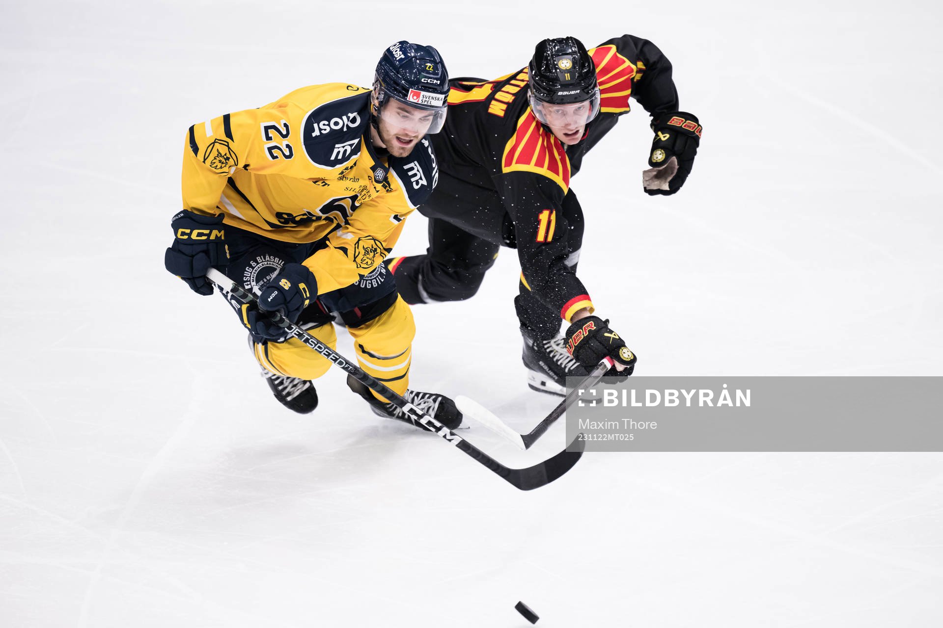 Södertälje SKs Jacob Bjerselius och Brynäs IFs Oliver