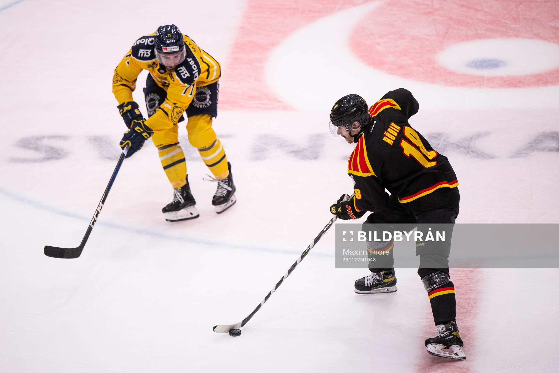 Södertäljes Dominic Turgeon och Brynäs Anton Rödin